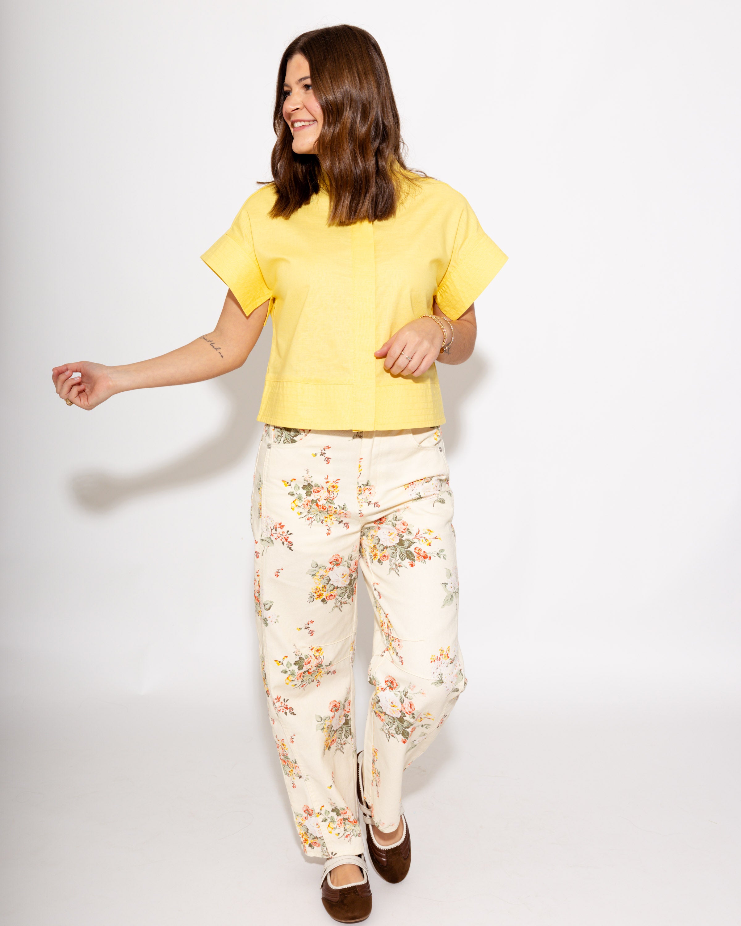 Timeless Short Sleeve Top in Yellow
