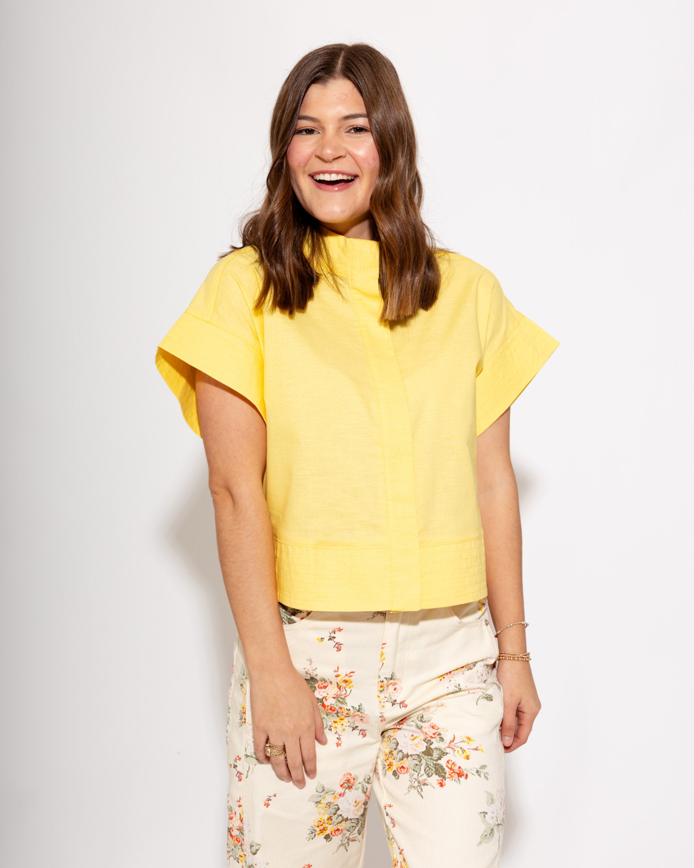 Timeless Short Sleeve Top in Yellow