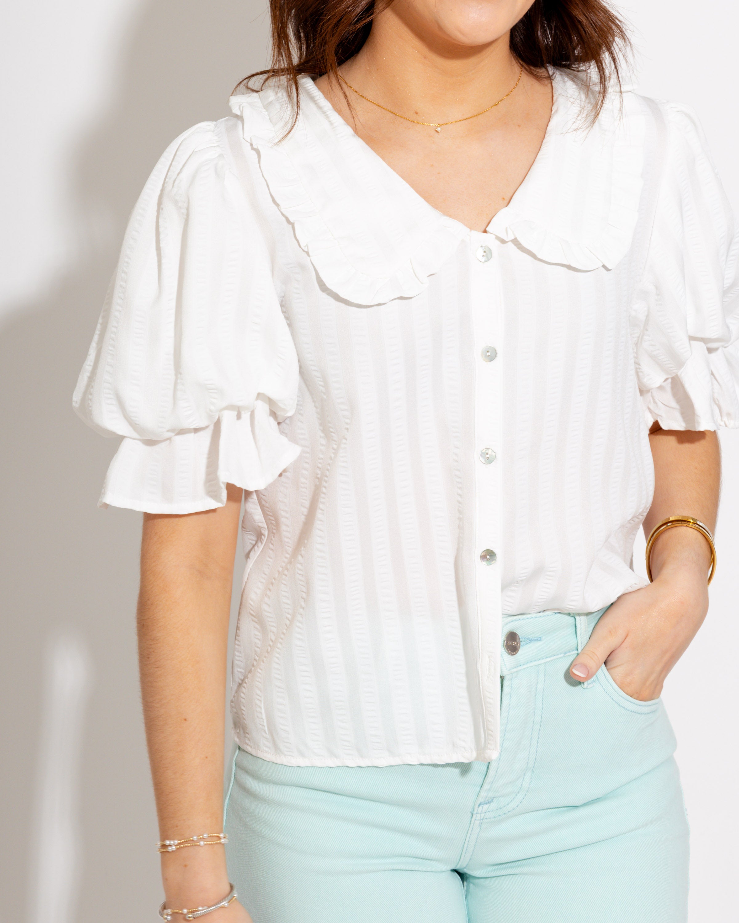 Peter Pan Textured Top