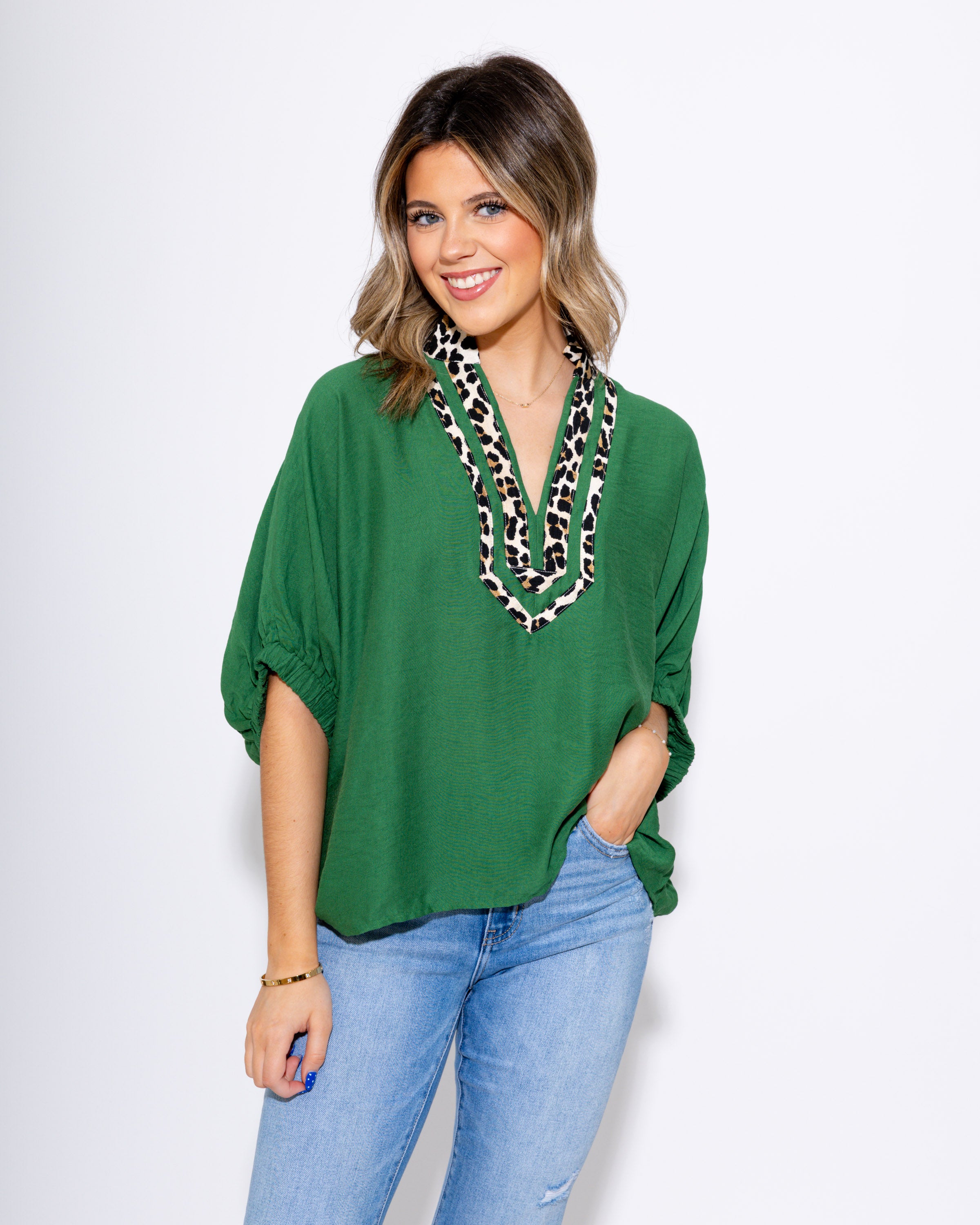 The Roar Line Top in Fern