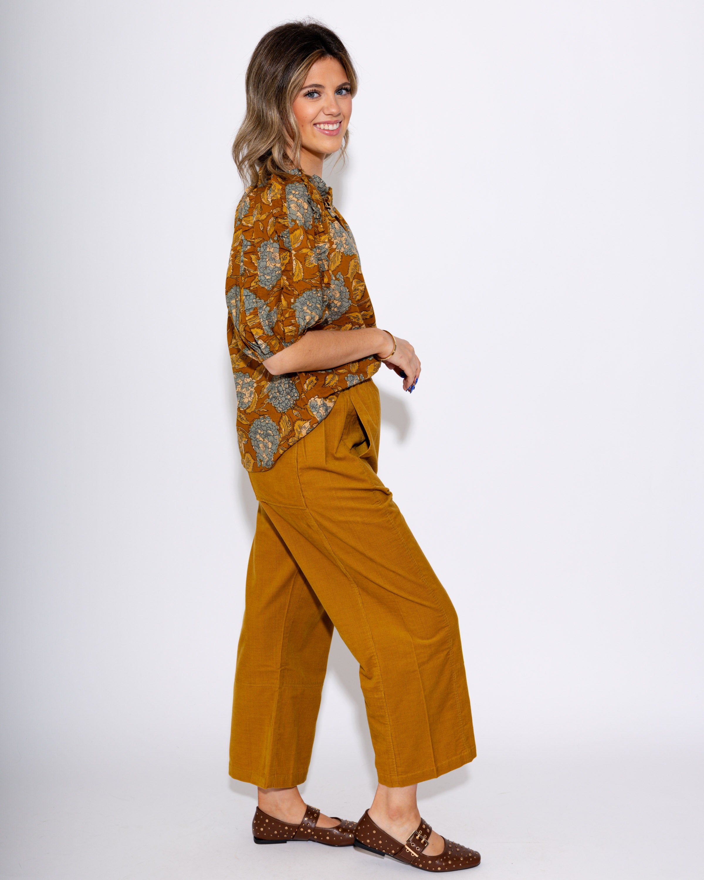 Ivy Jane I Hydranga Ruffle Sleeve Top