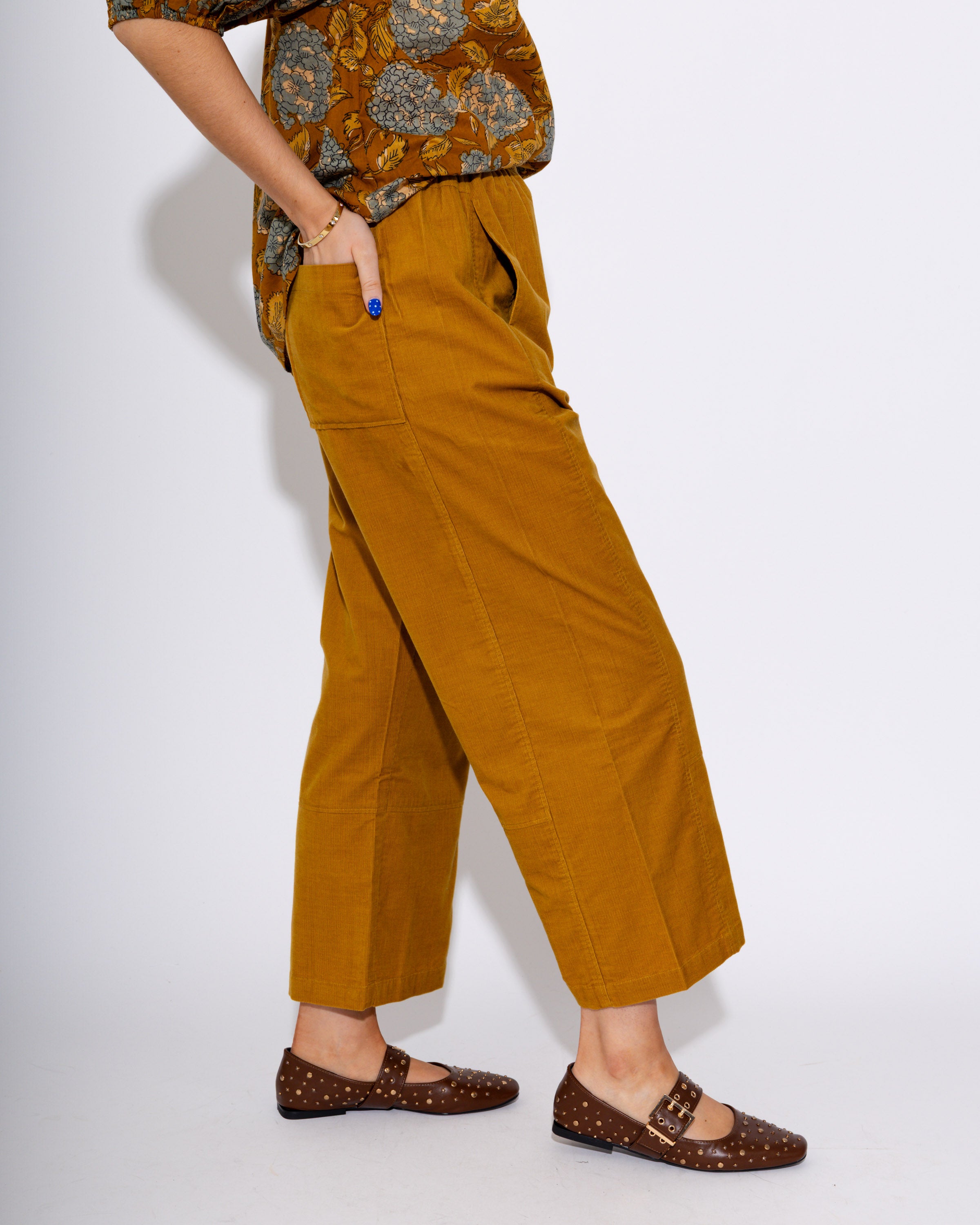 Ivy Jane | Pull On Barrel Pants in Gold