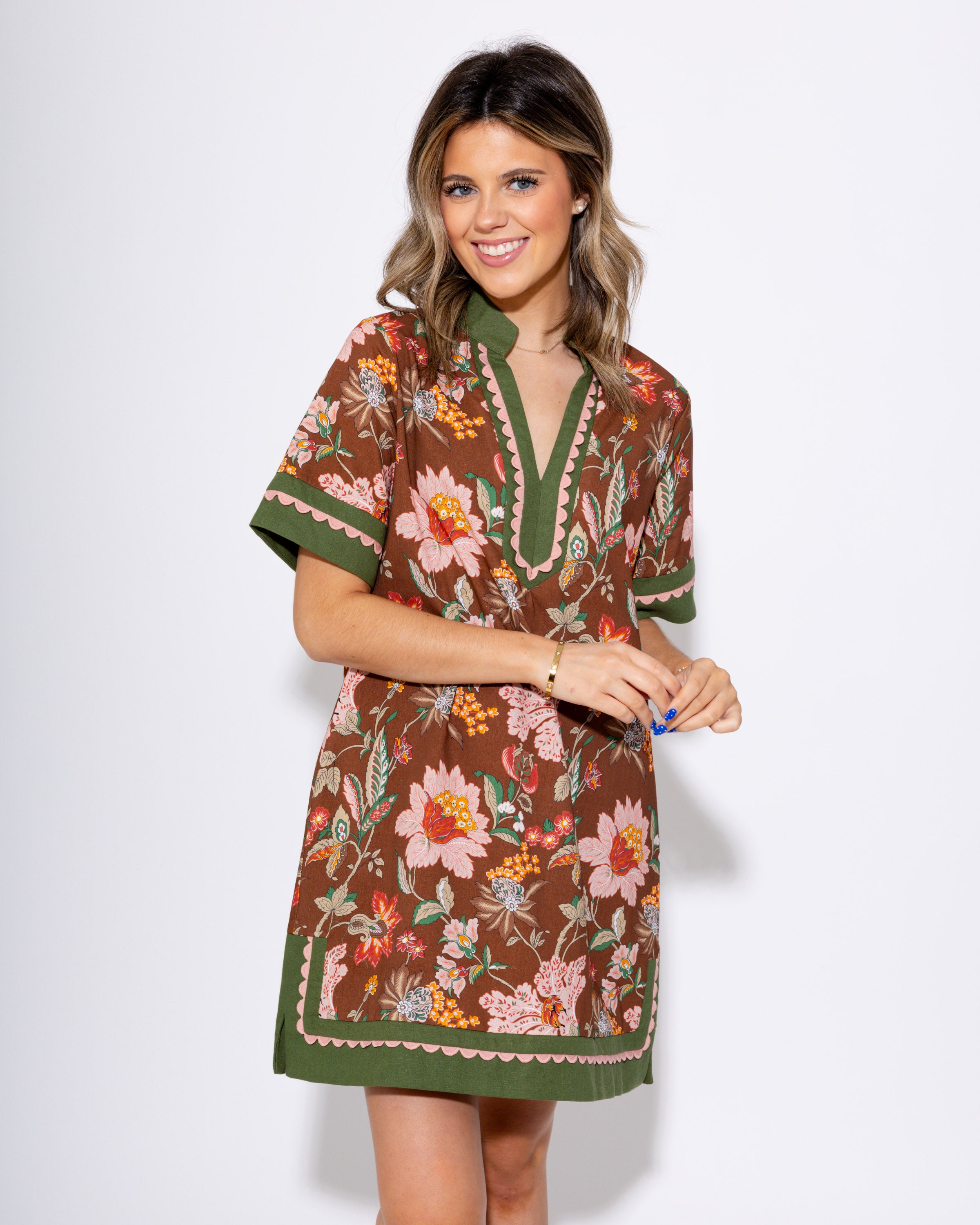 Soft Blush Botanicals Mini Dress