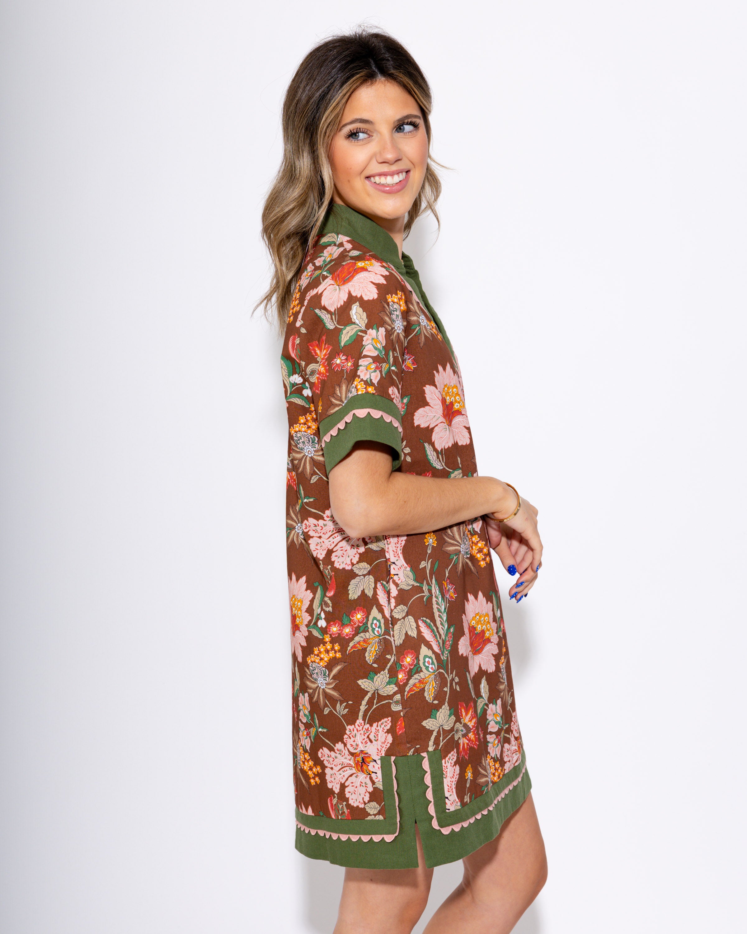 Soft Blush Botanicals Mini Dress