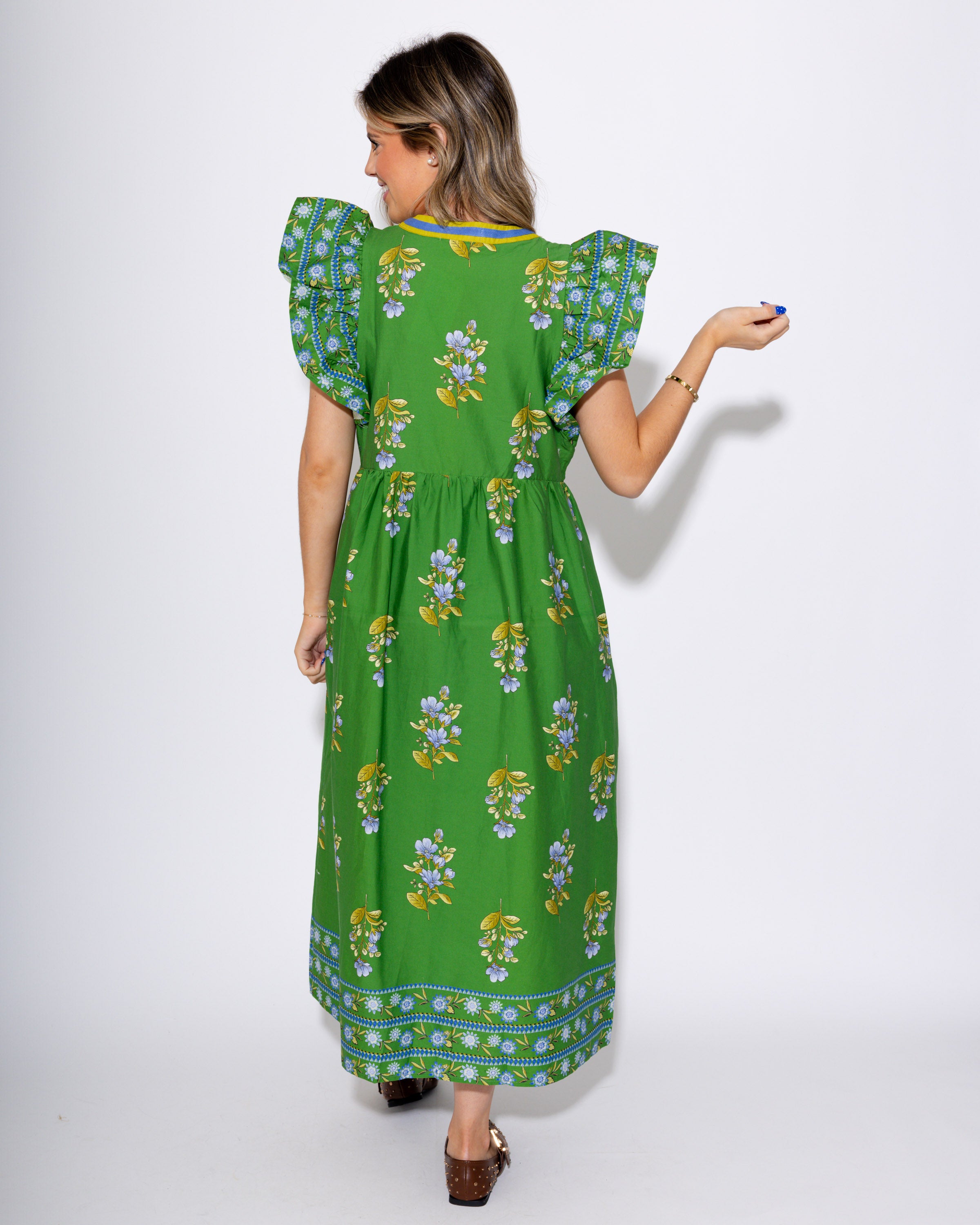 Blooming Border Midi Dress