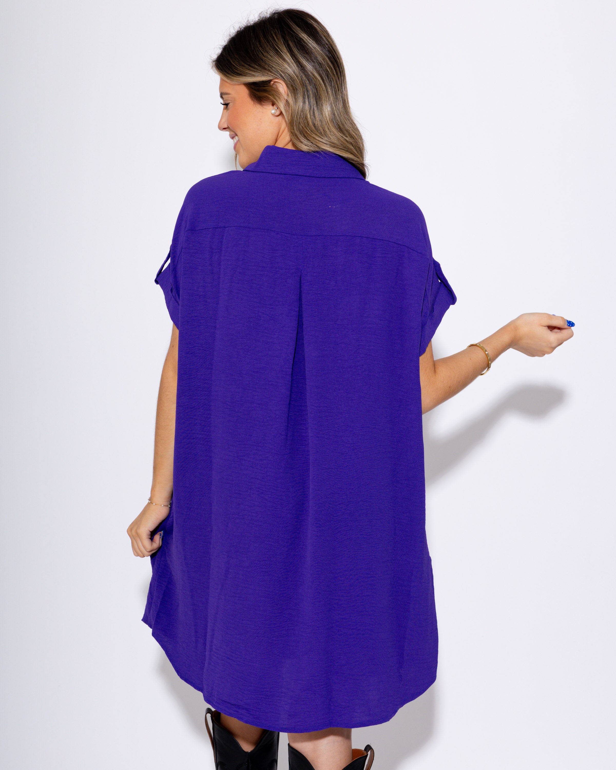 Amethyst Ease Shirt Dress