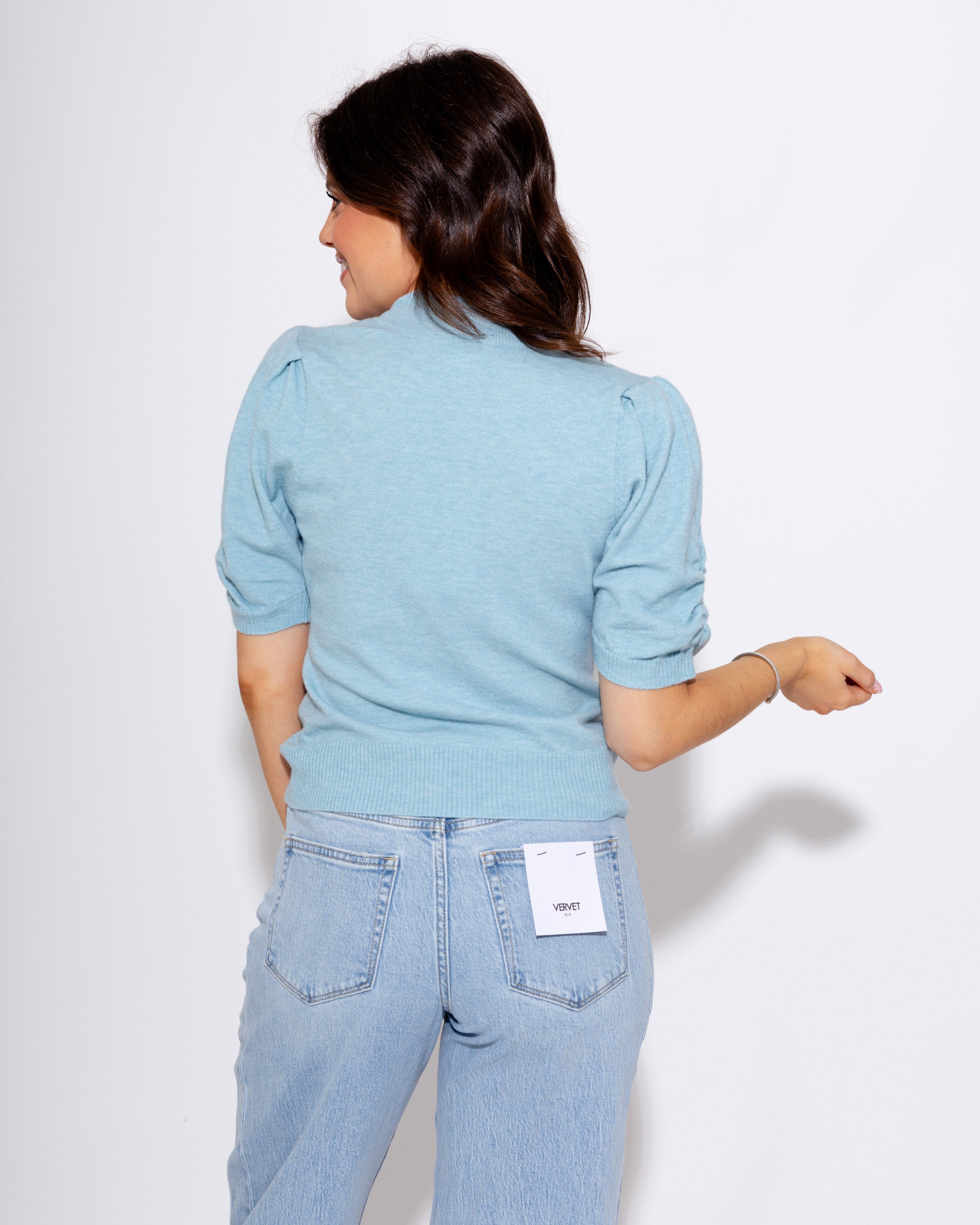 Timeless Knit Top in Seafoam