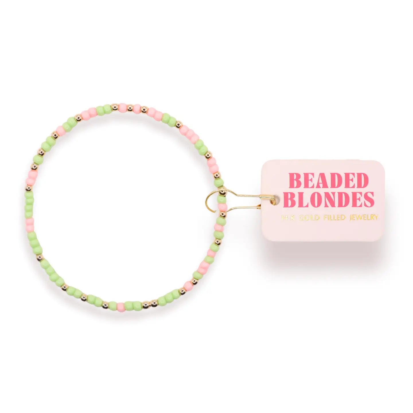 Light Pink and Light Green Sprinkle Bracelet
