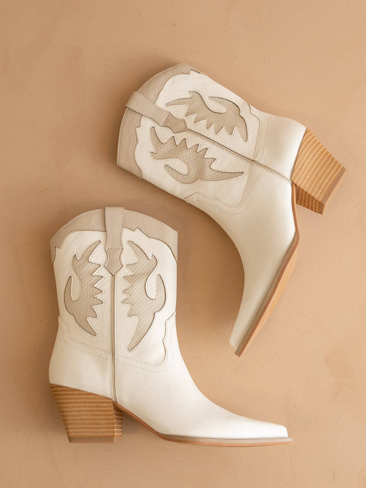 The Houston White Layered Western Boot