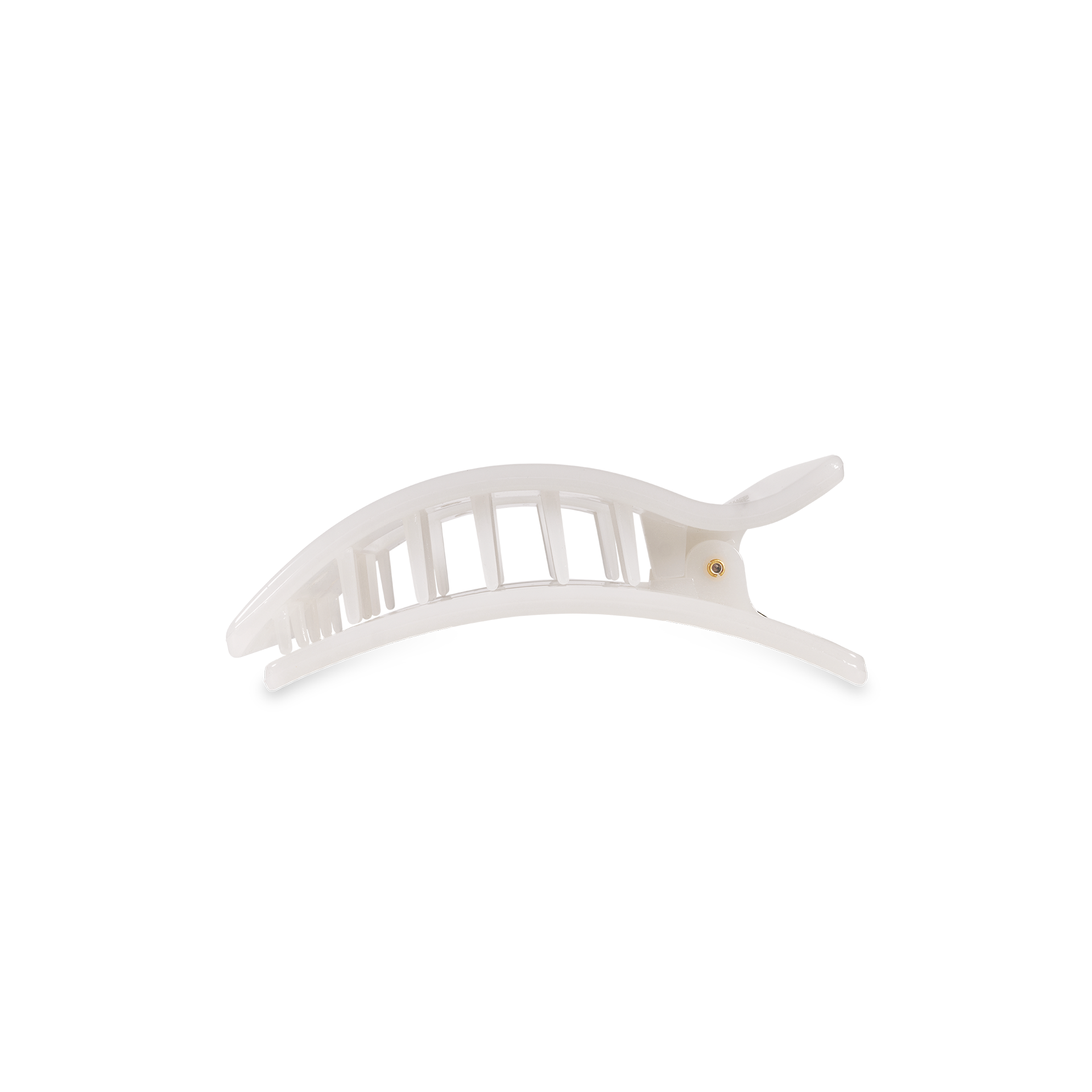Flat Rectangle Hair Clip | Small | Coconut White