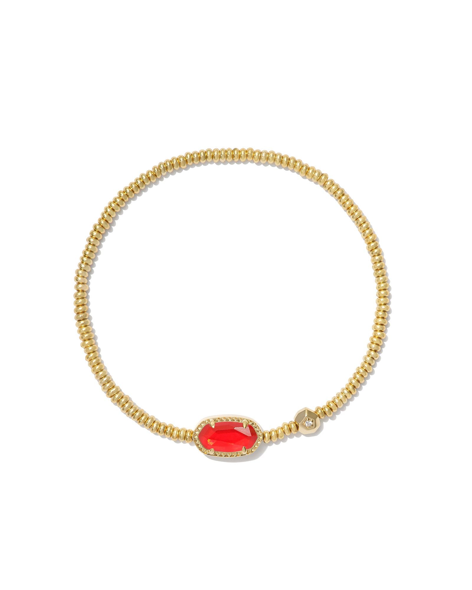 Grayson Stretch Bracelet in Gold Red Illusion