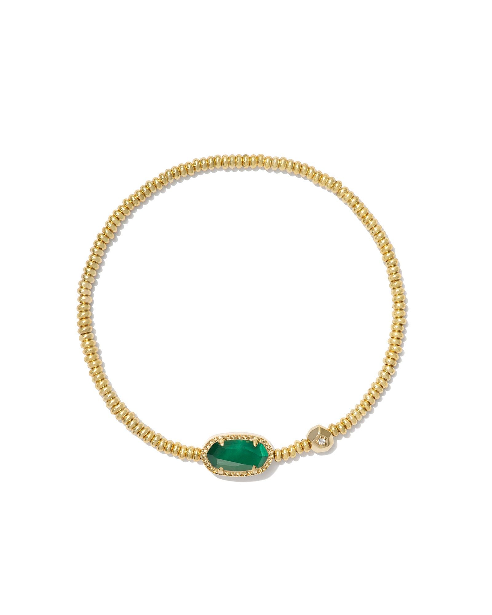 Grayson Stretch Bracelet in Gold Emerald Illusion