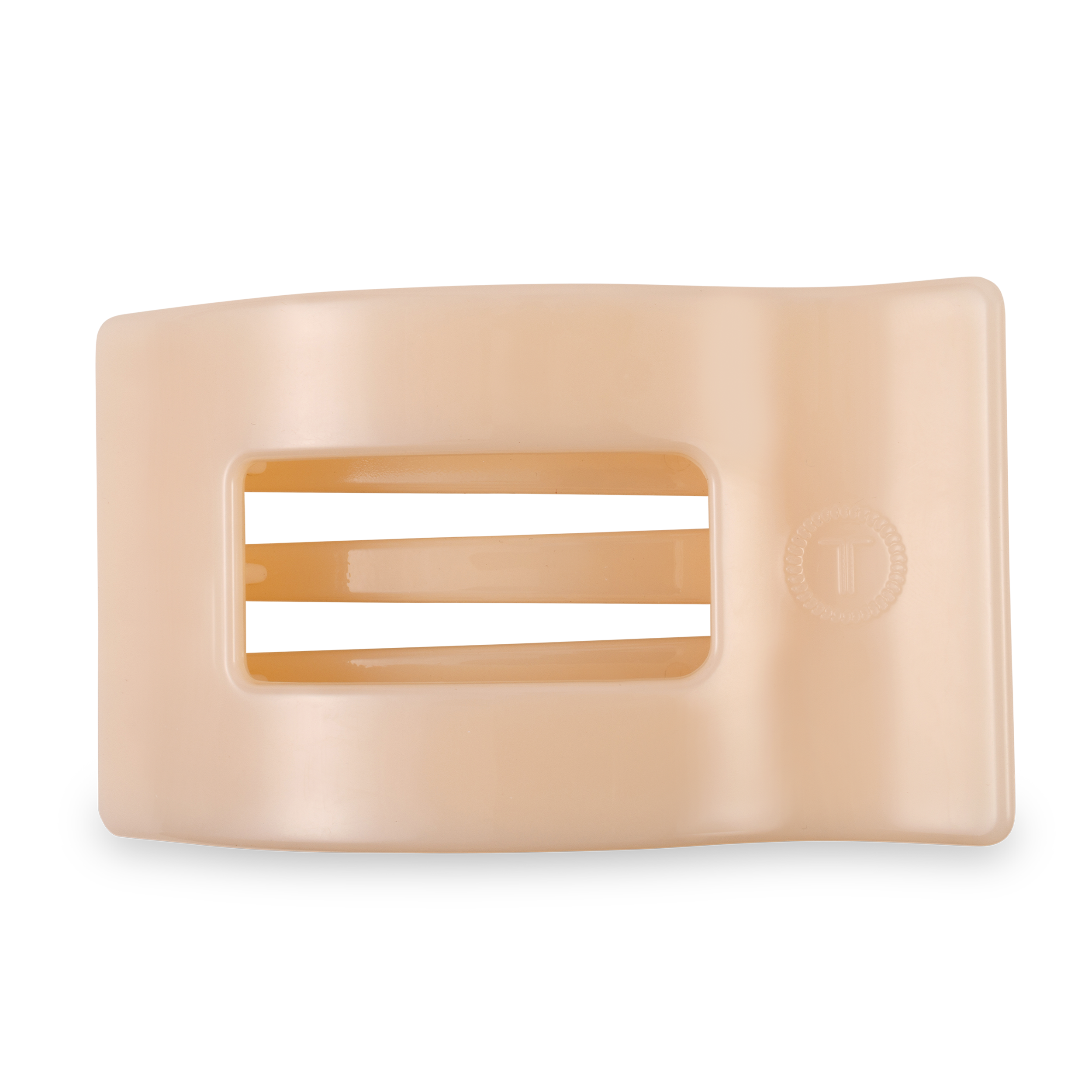 Flat Rectangle Hair Clip | Large | Almond Beige