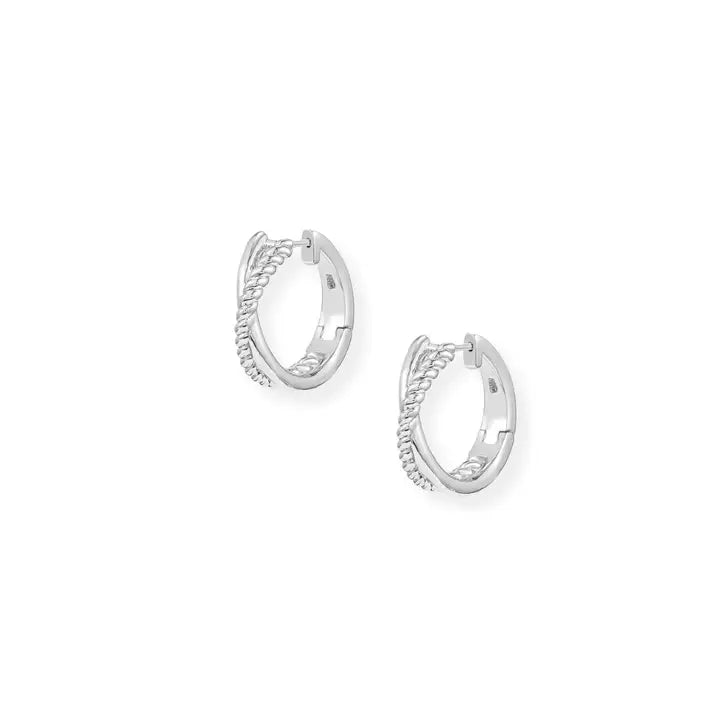Legacy Mini Hoop Earring in Silver