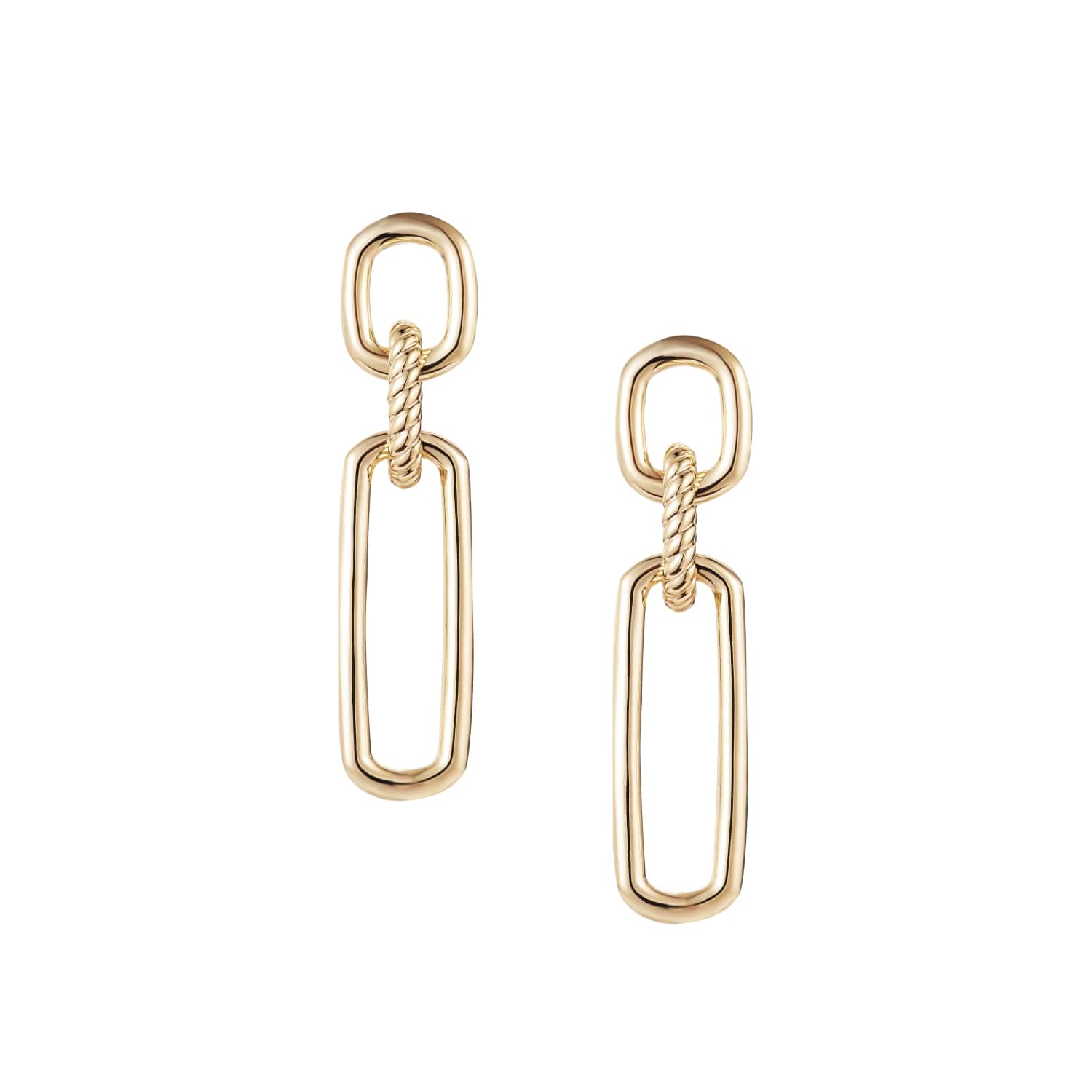 She's Spicy Link Statement Earrings in Gold