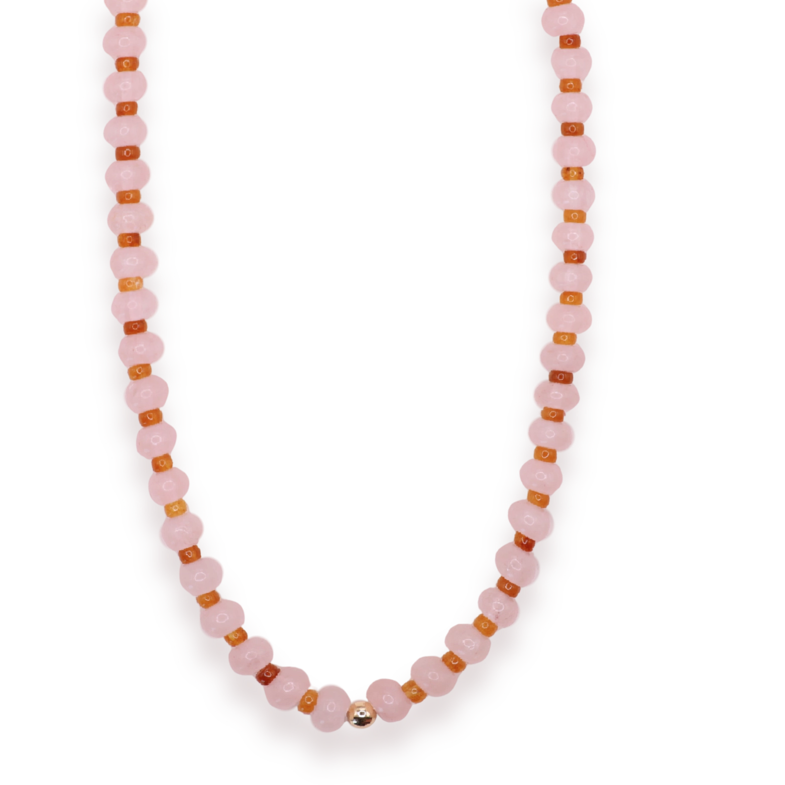 Caroline Necklace in Pink & Brown