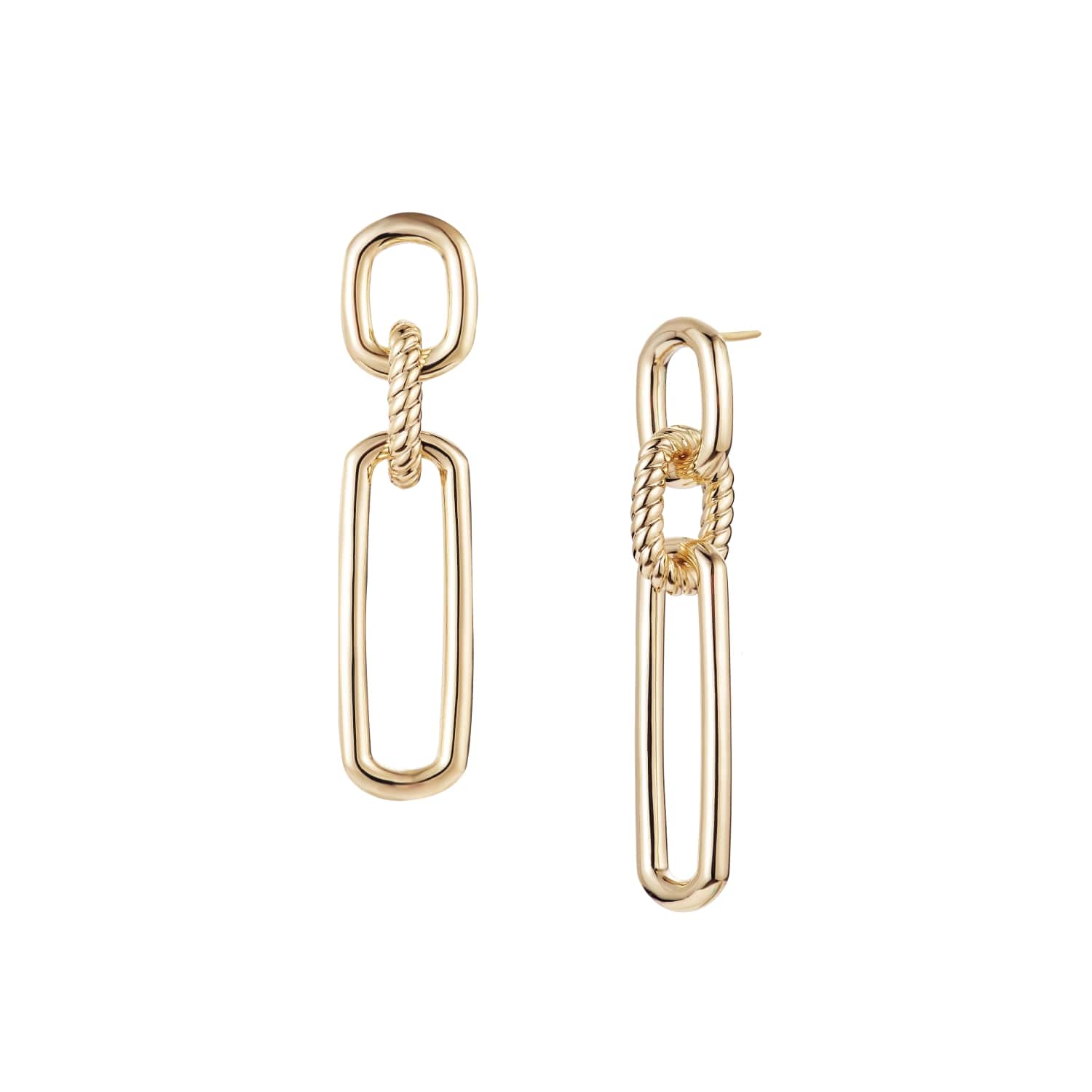 She's Spicy Link Statement Earrings in Gold