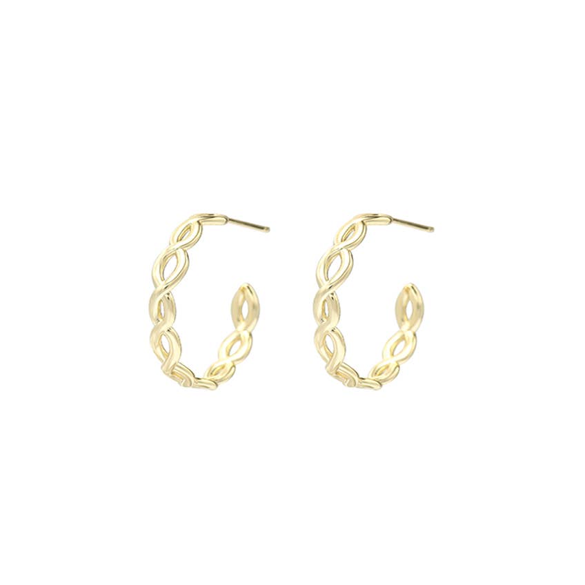 Bloom Mini Hoop Earrings in Gold