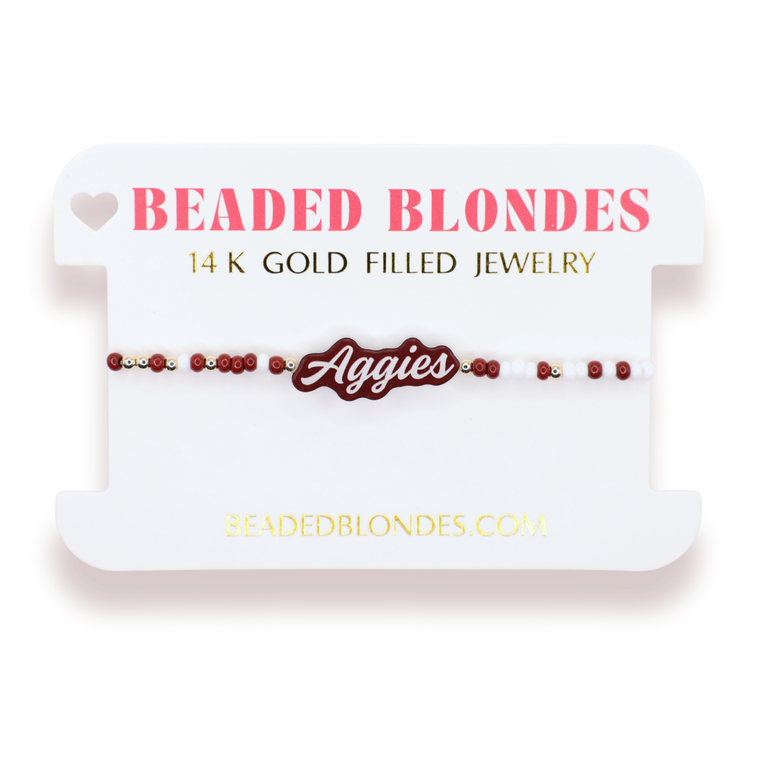 Aggies Word Bracelet on Color