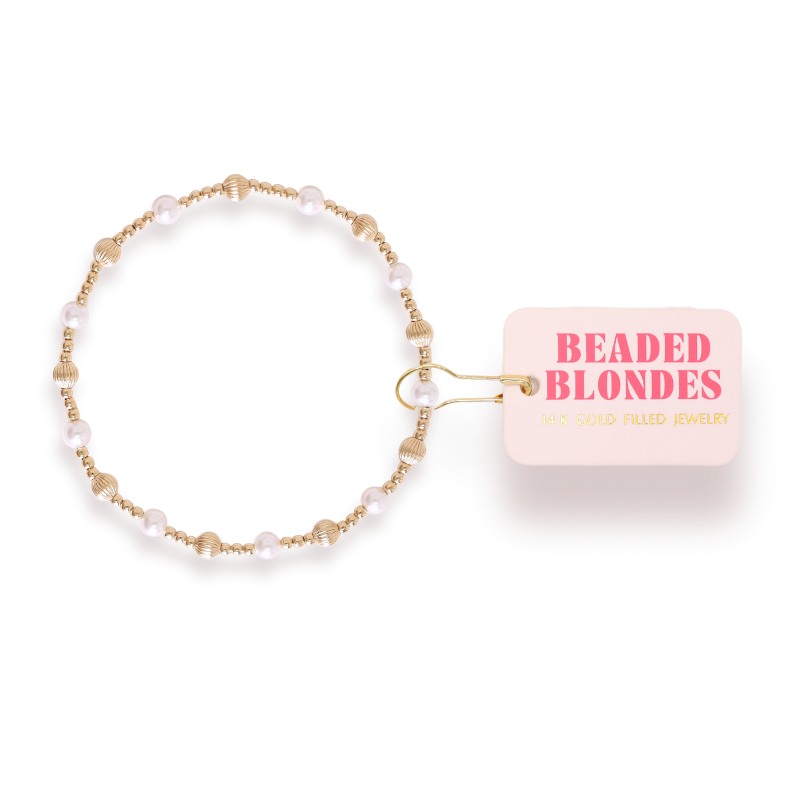 Palmer Fluted Bracelet in Pearl