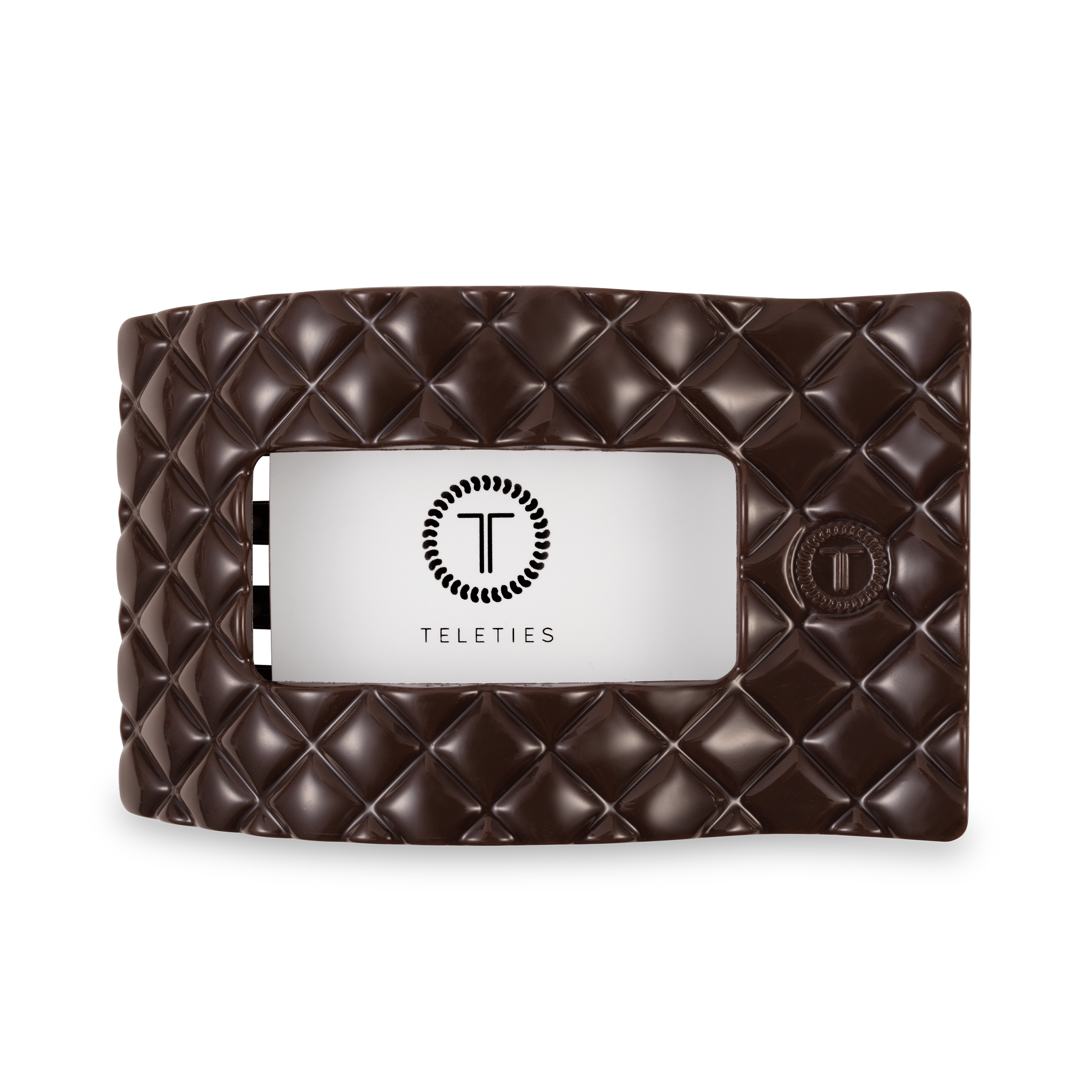 Flat Rectangle Hair Clip | Large | Truly Taupe Quilted