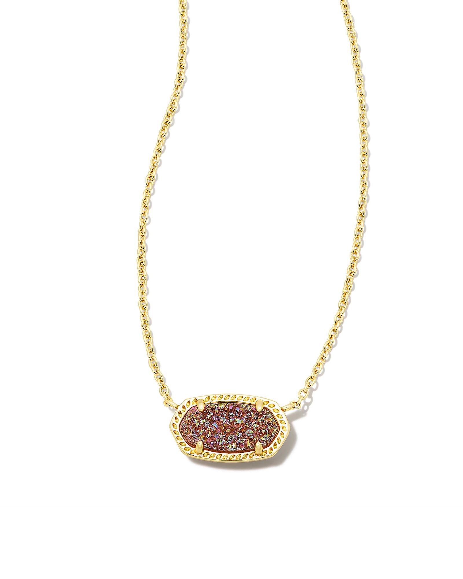 Elisa Necklace in Gold Spice Drusy