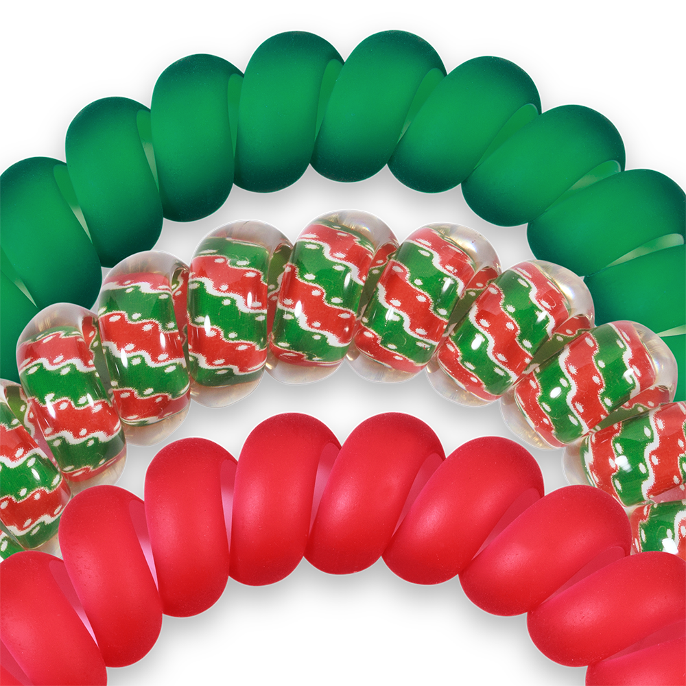 Spiral Hair Coils | Large | Naughty or Nice Hair Ties