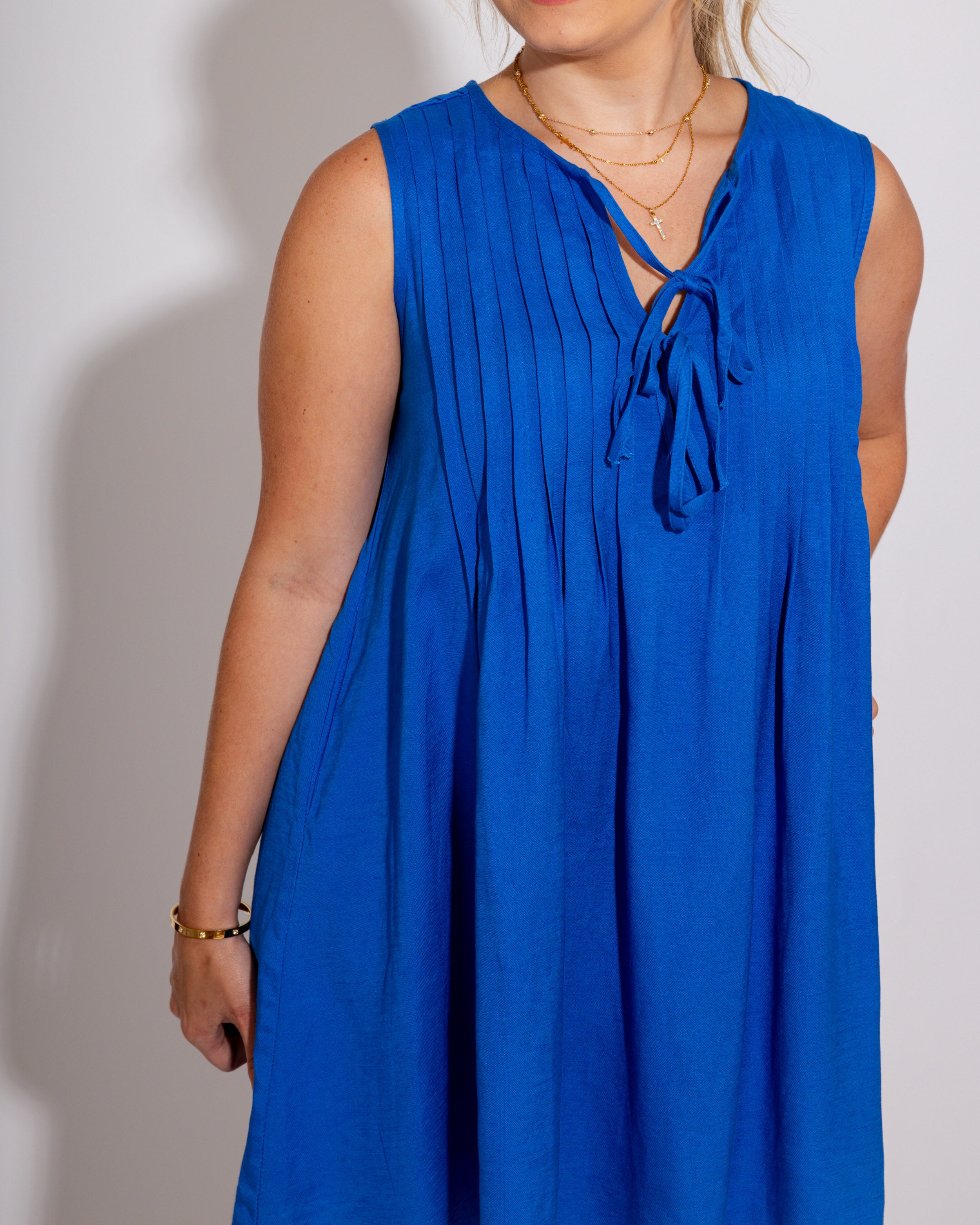 Pinch of Pin-Tuck Mini Dress