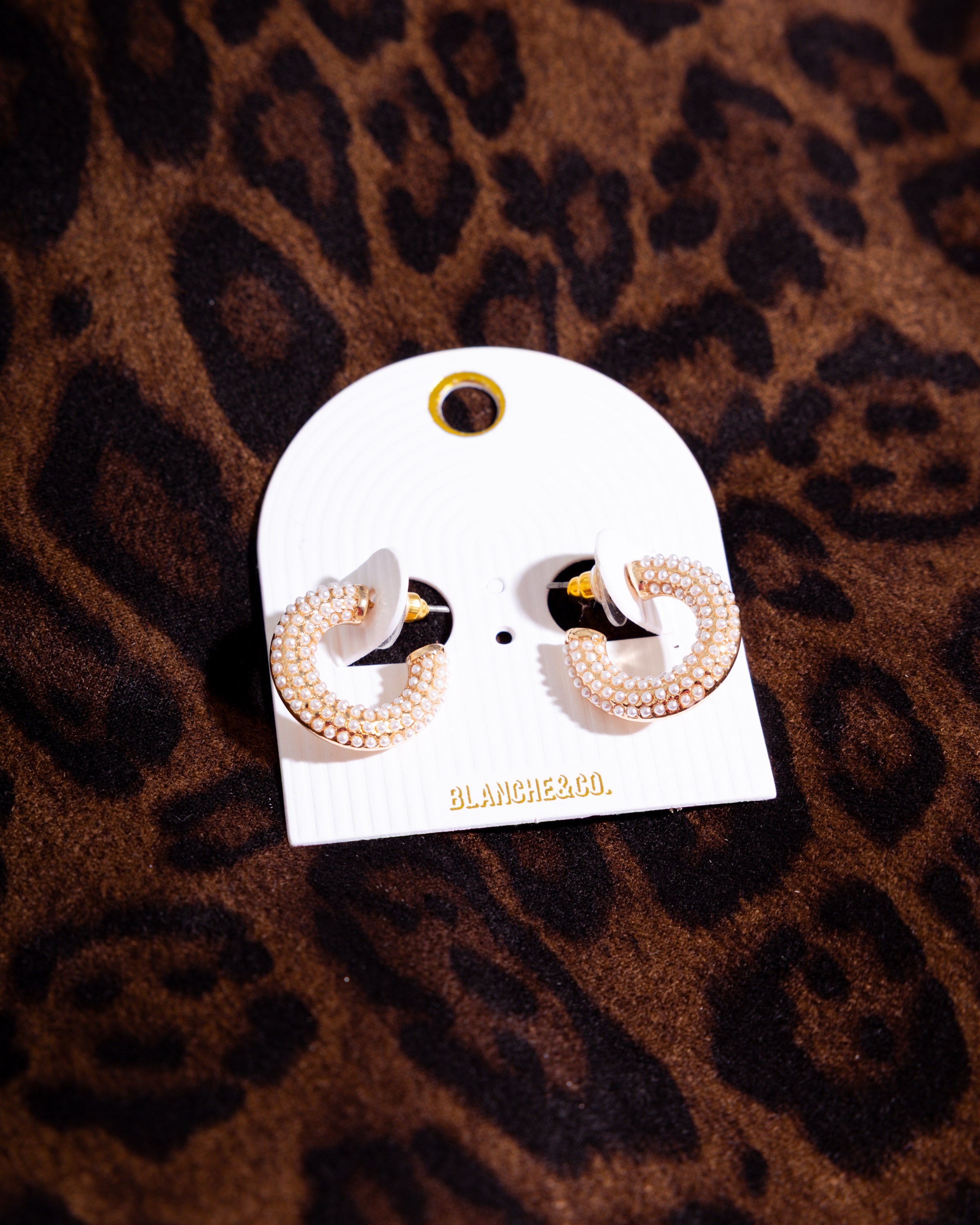 Crystal Open Hoop Earrings