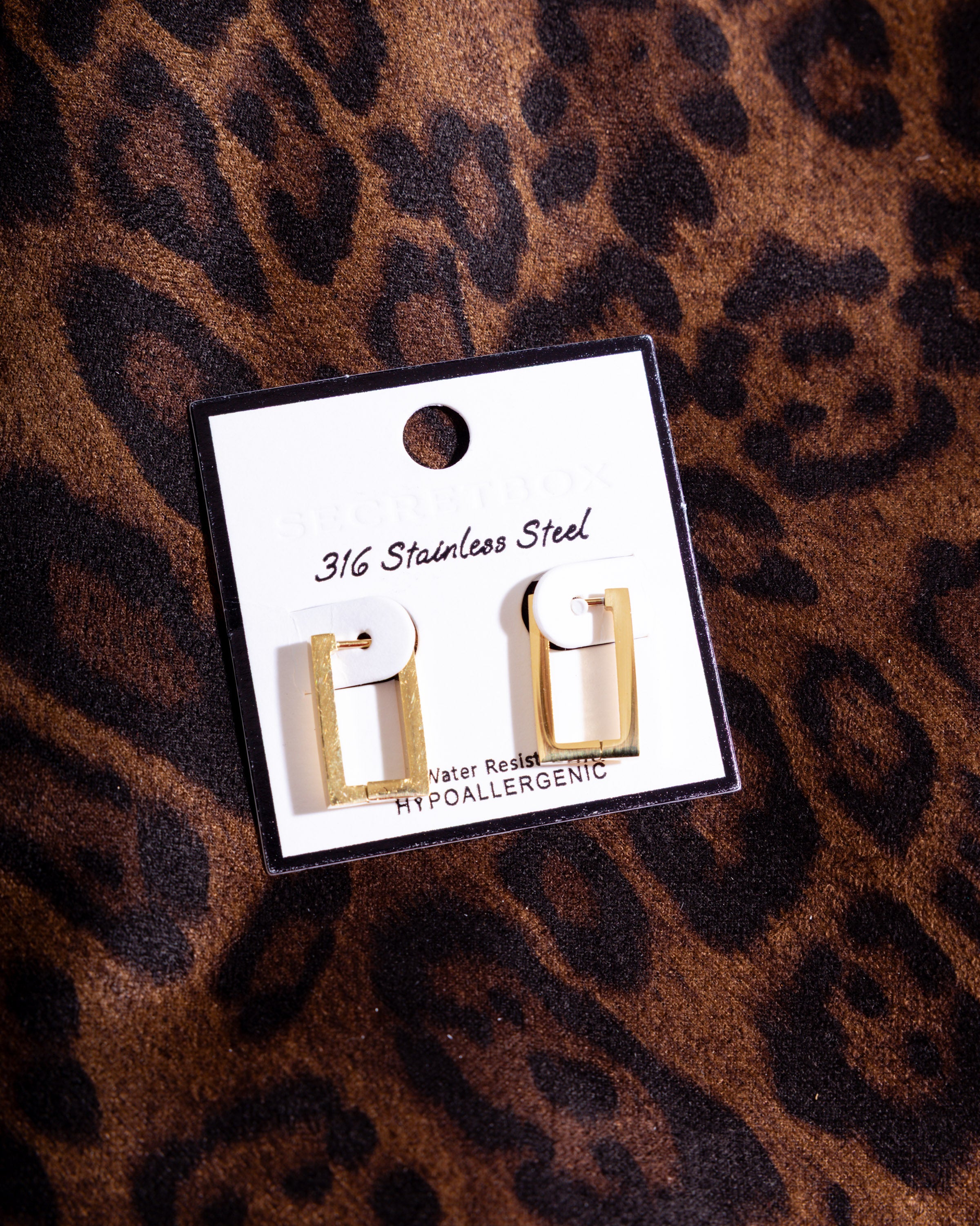 Square Hoops in Gold