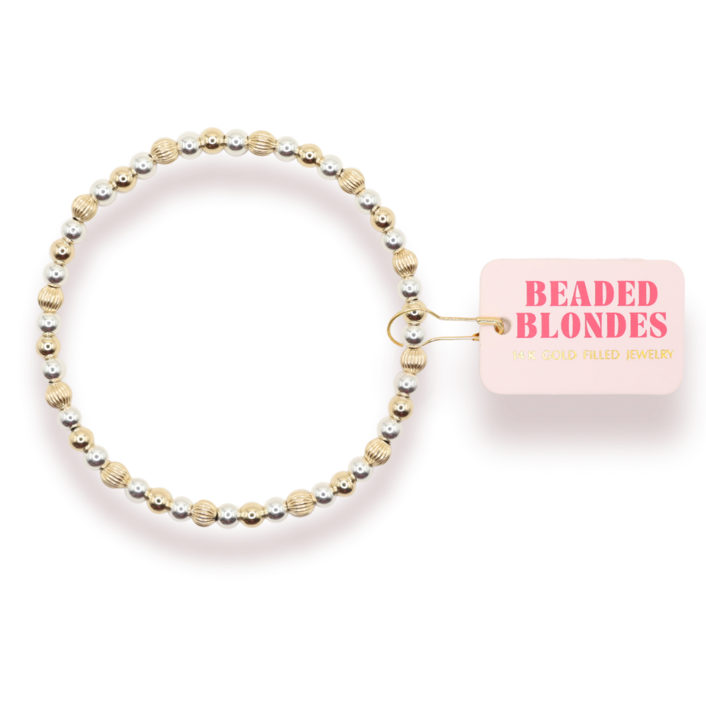 Haven Mixed Metal Fluted Bracelet