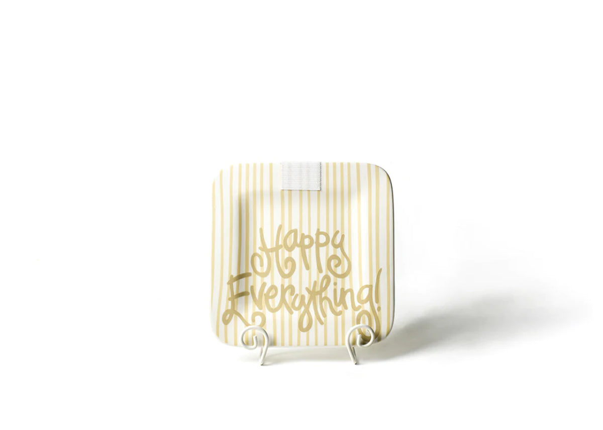 Neutral Skinny Stripe Happy Everything Mini Square Platter