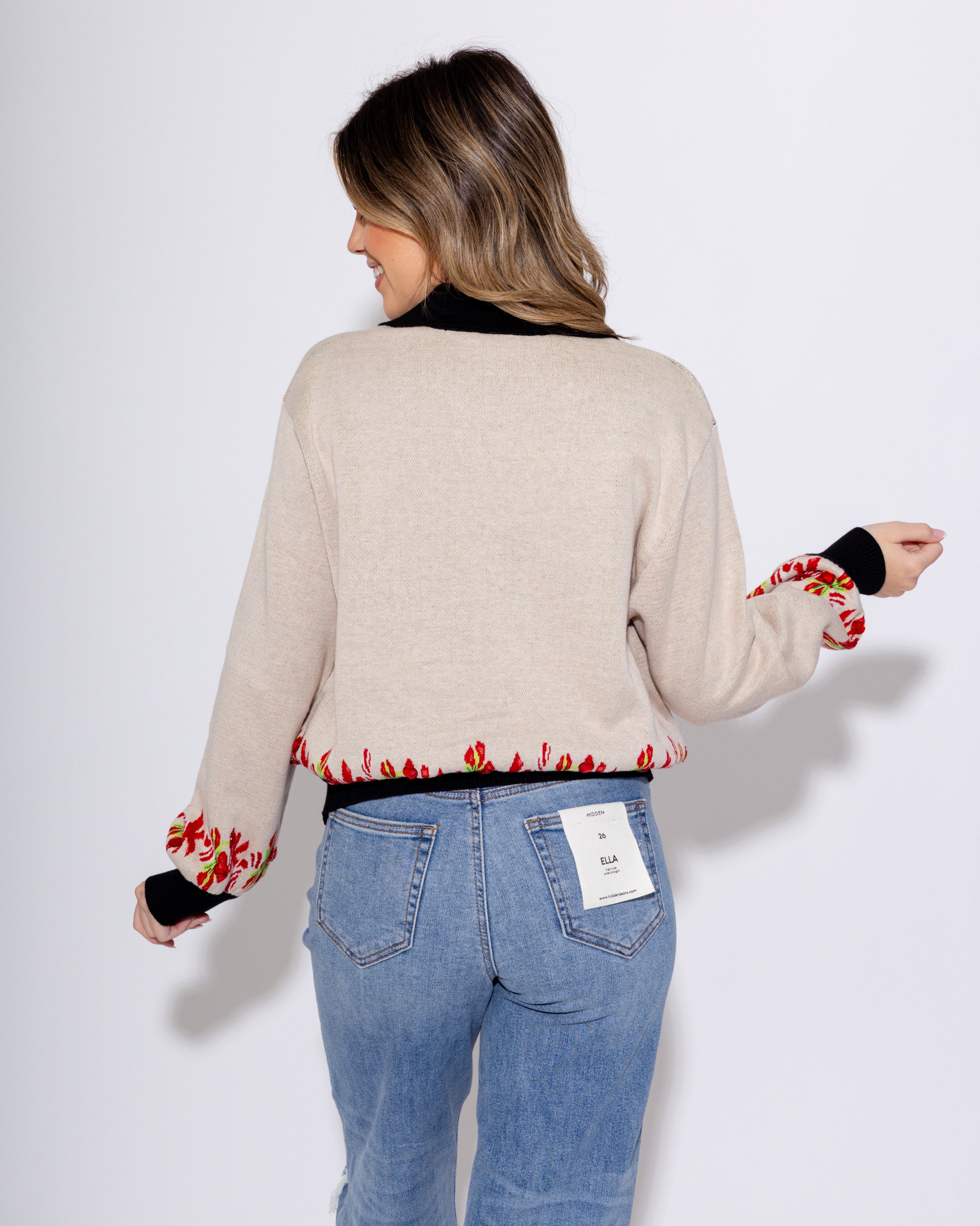 Nutcracker & Candy Cane Button Up Cardigan