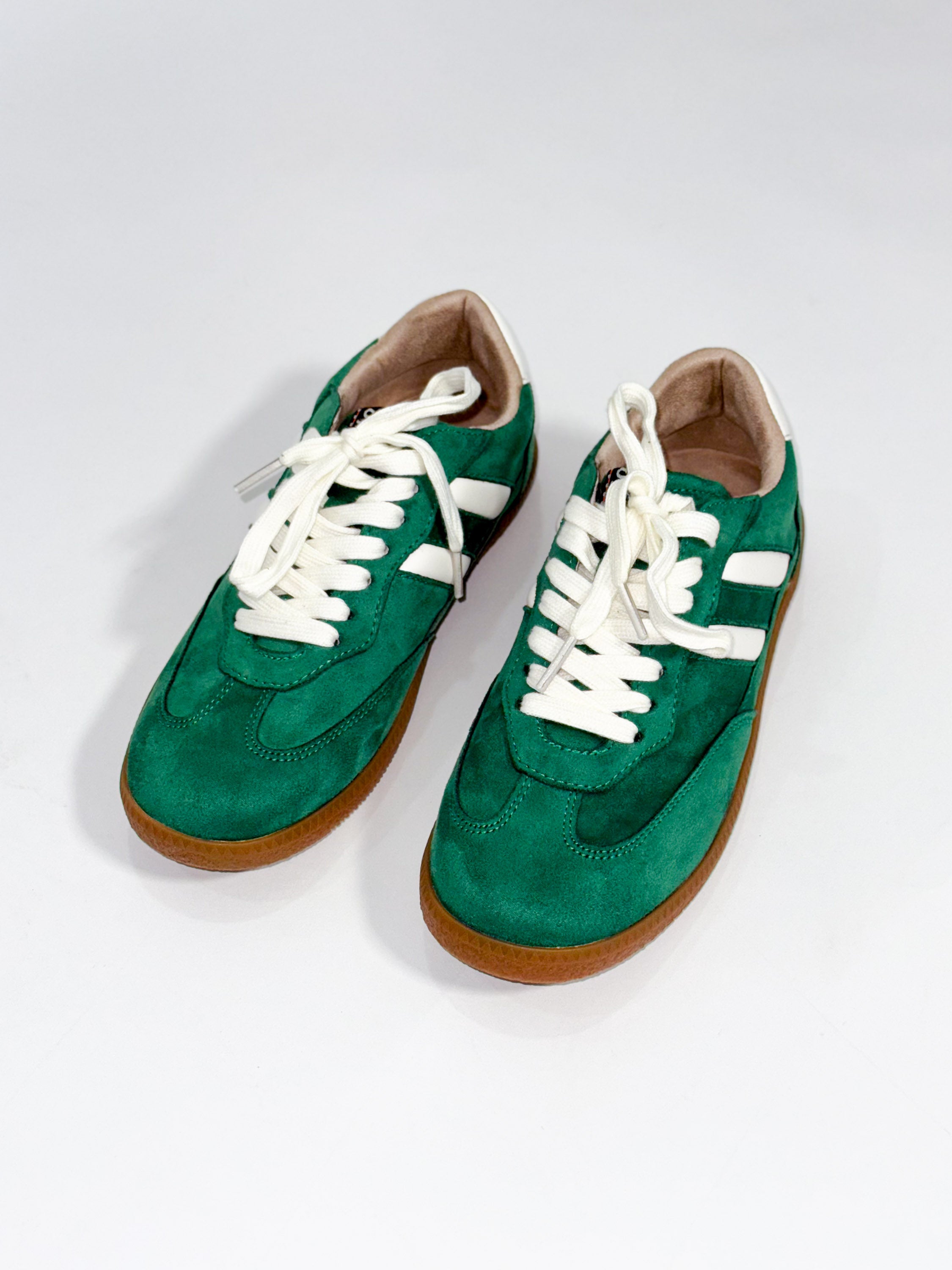 Renne Sneaker in Green Suede