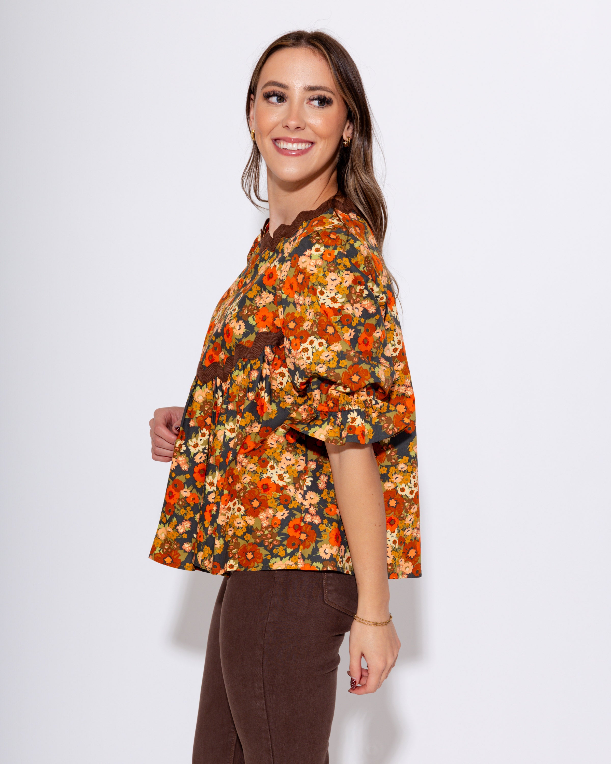 Ivy Jane | Autumn Bloom Peplum Top