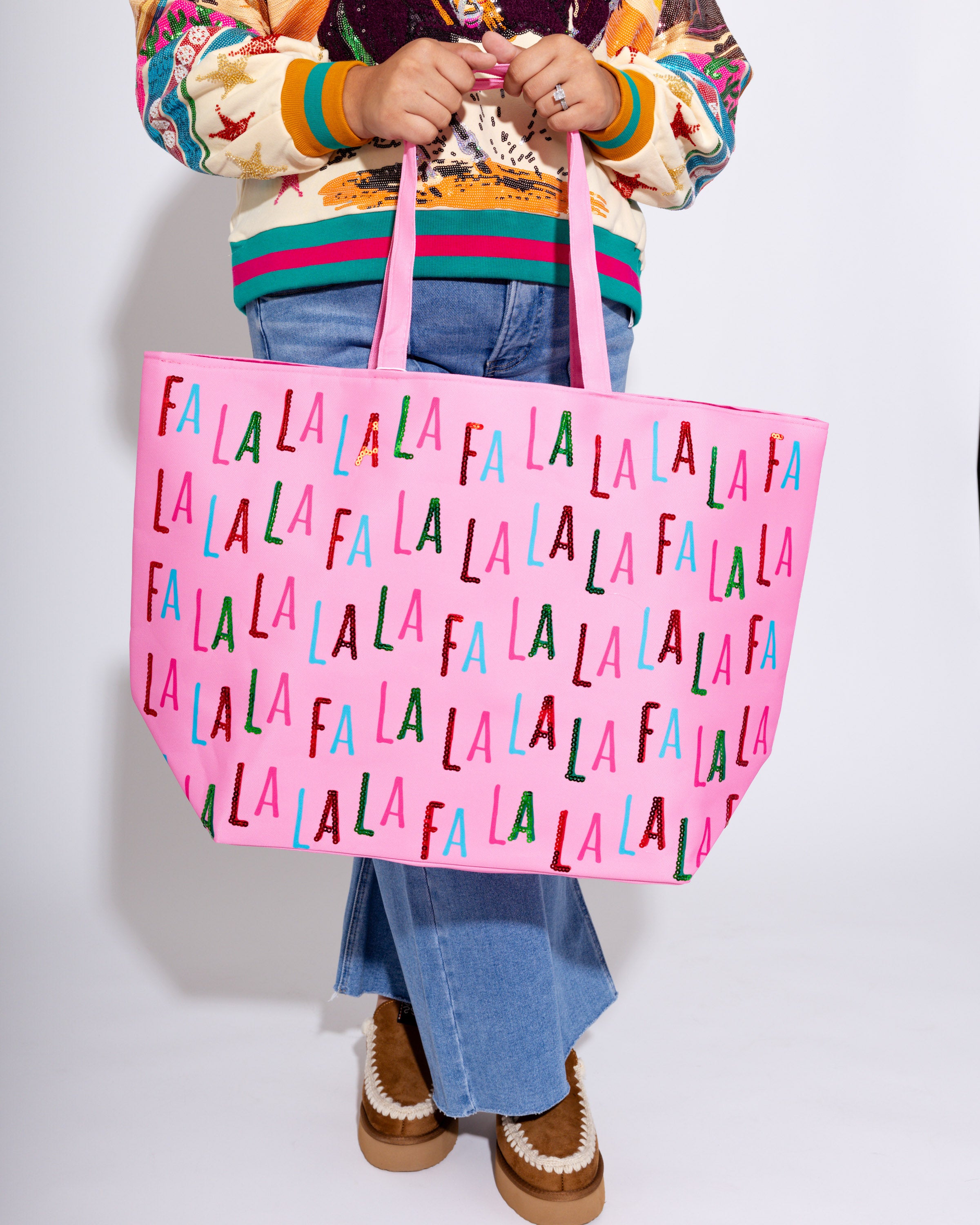 Fa La La Gifting Tote in Pink
