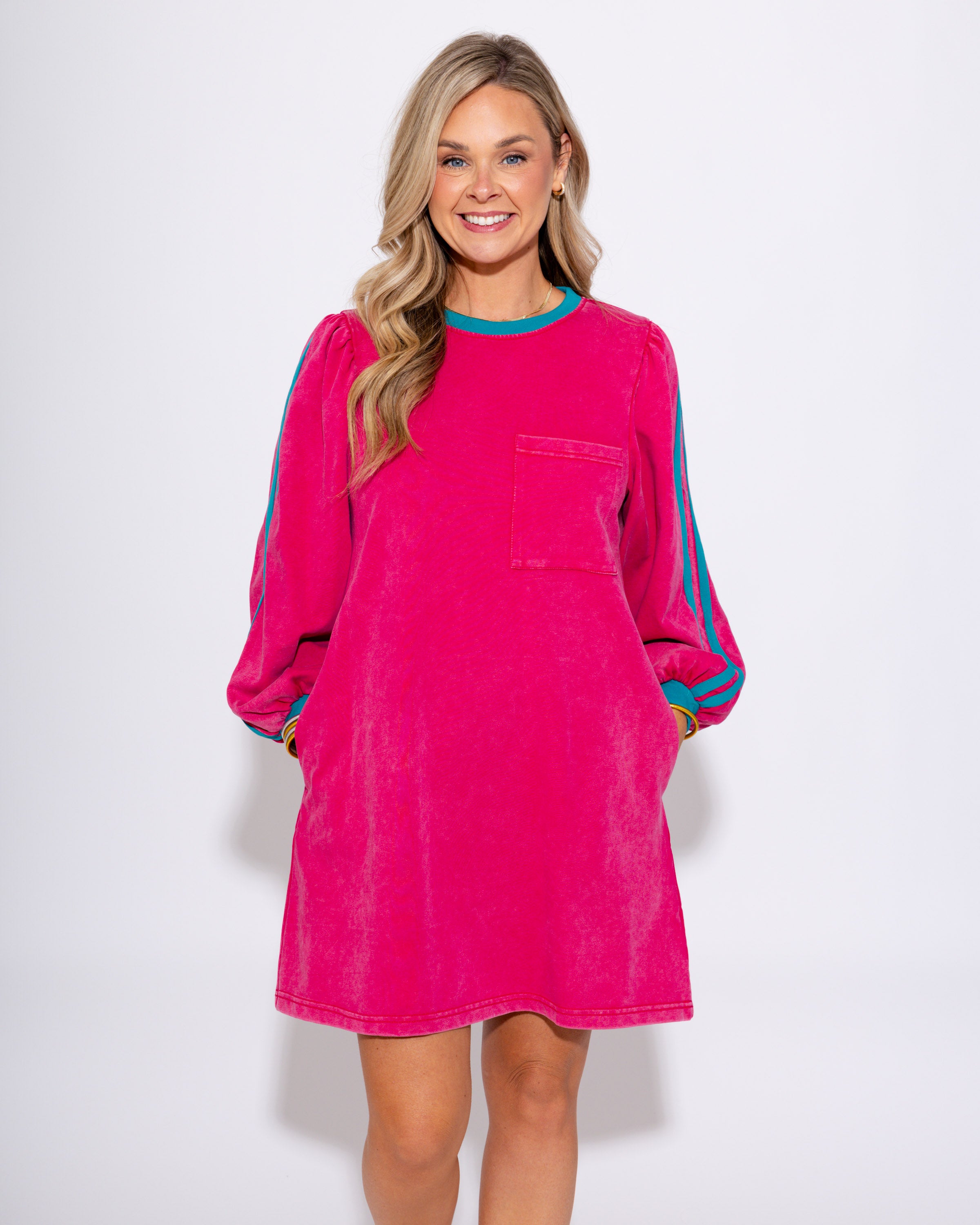 Washed Sweatshirt Dress