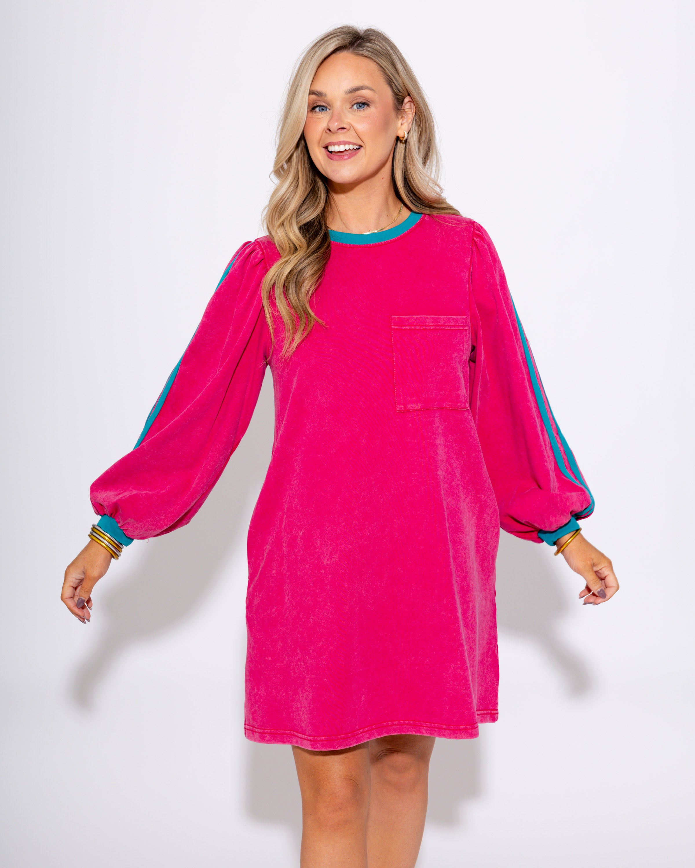 Washed Sweatshirt Dress