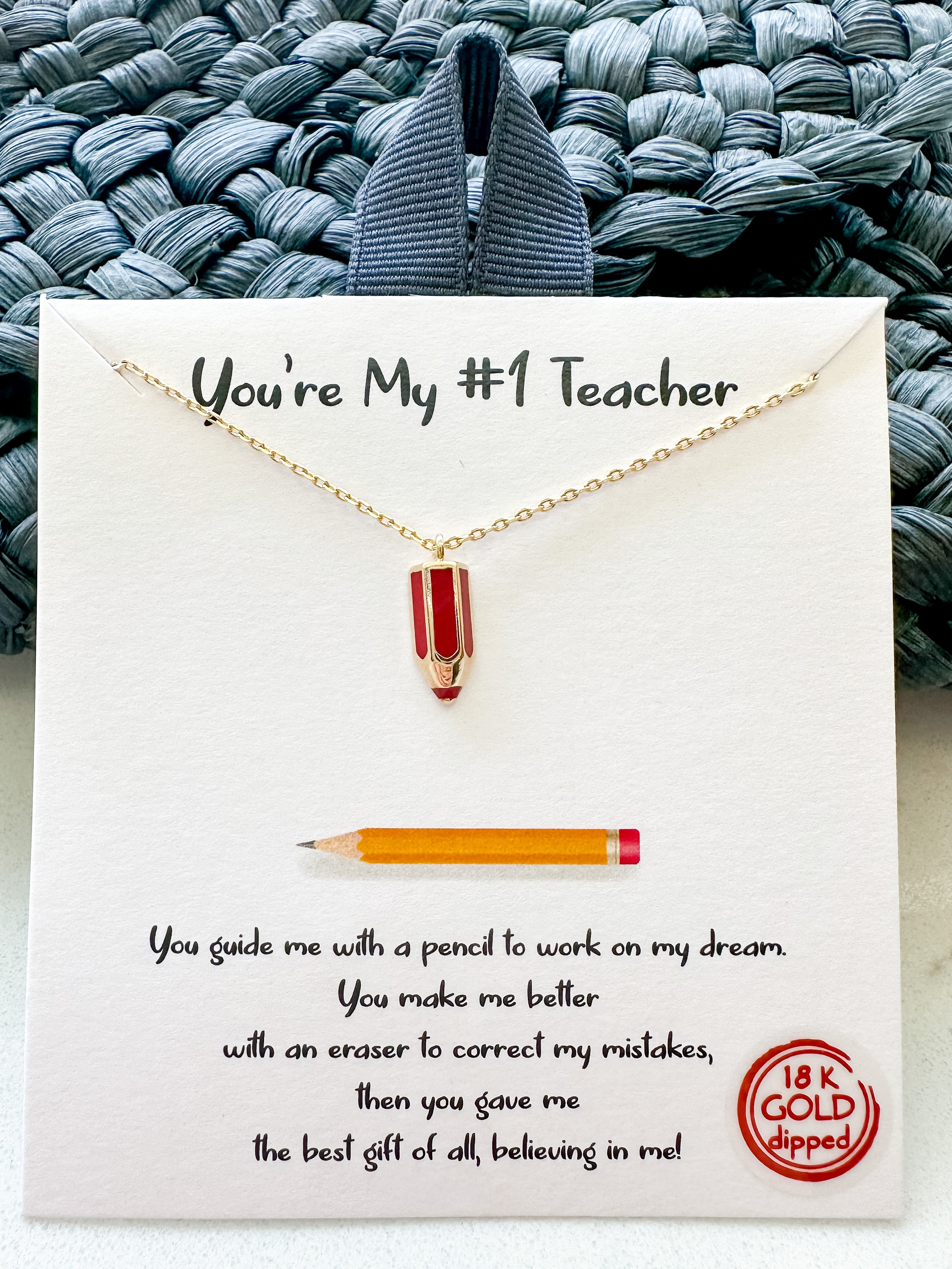 #1 Favorite Teacher Necklace