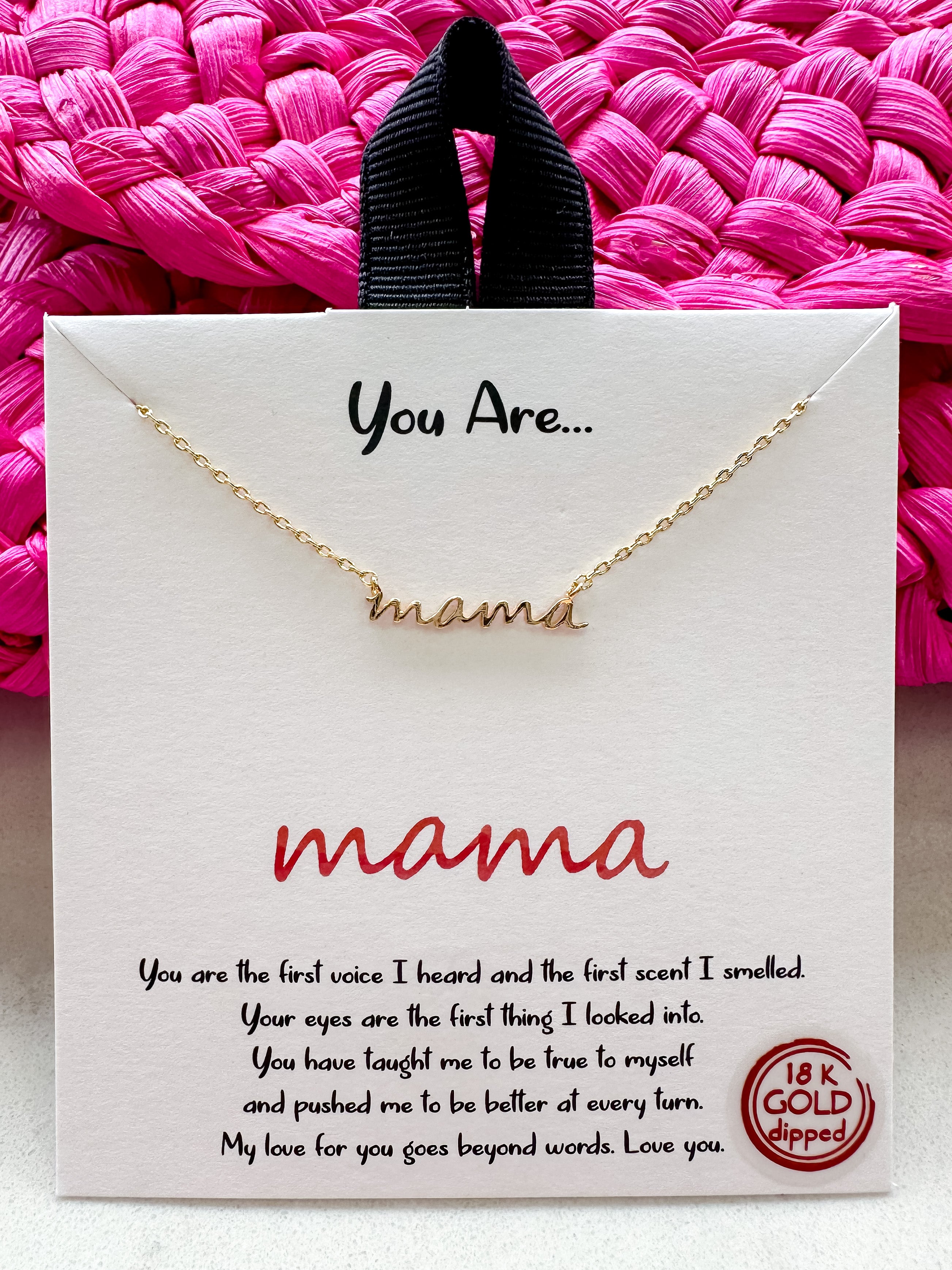 Mama Necklace in Gold