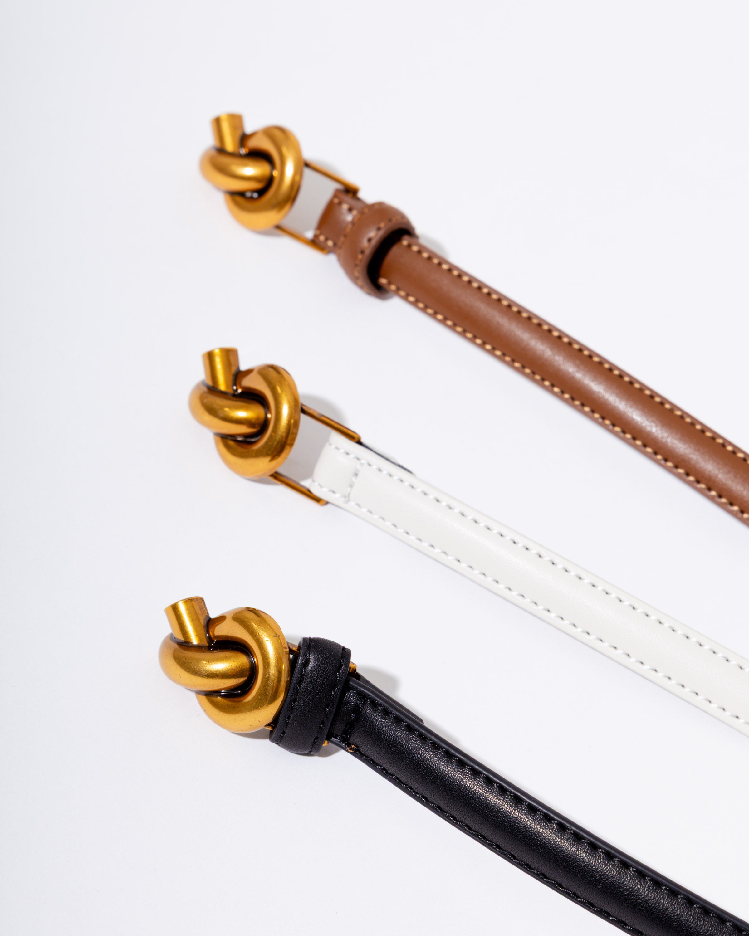 Golden Knot Belt in Black