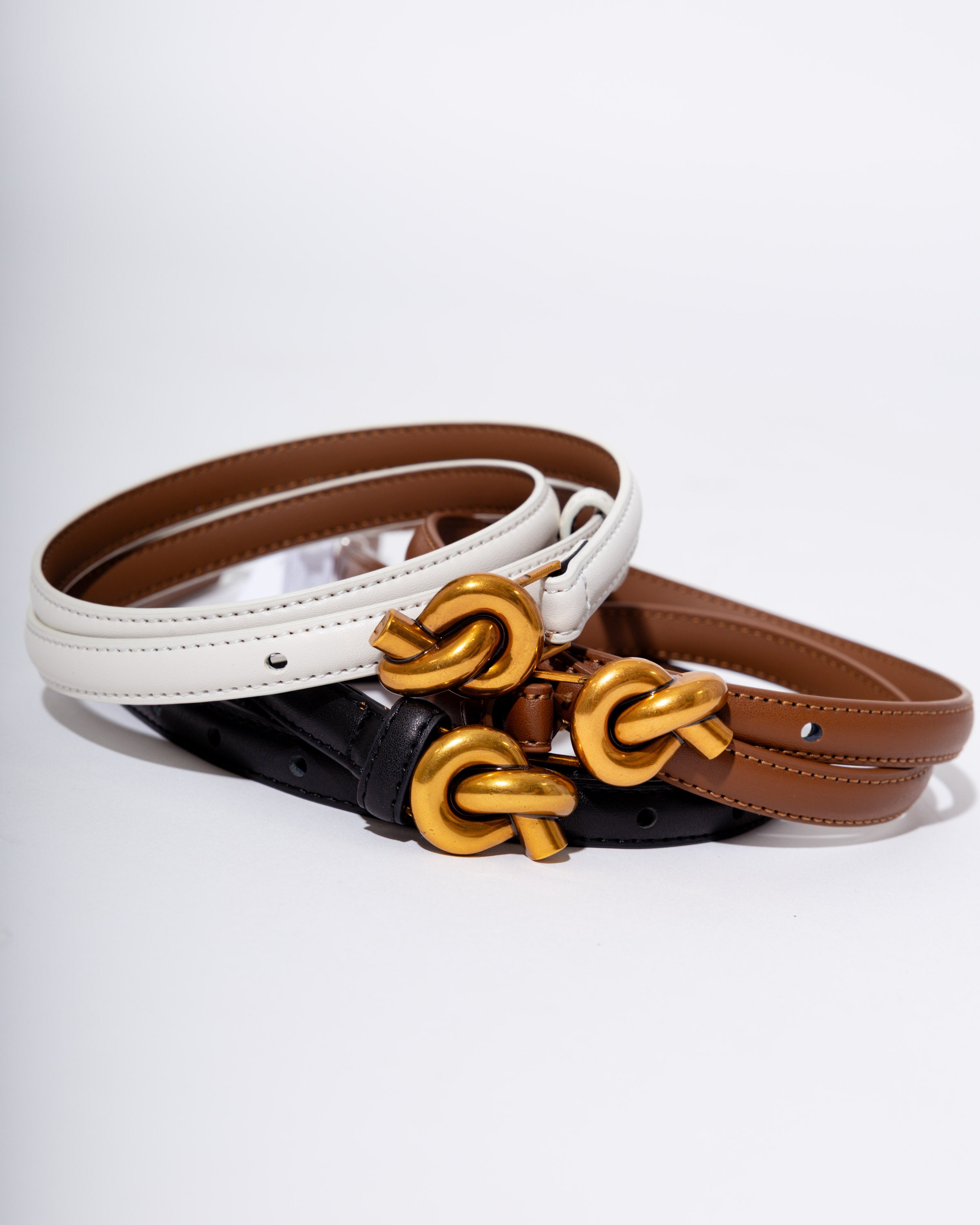 Golden Knot Belt in Black