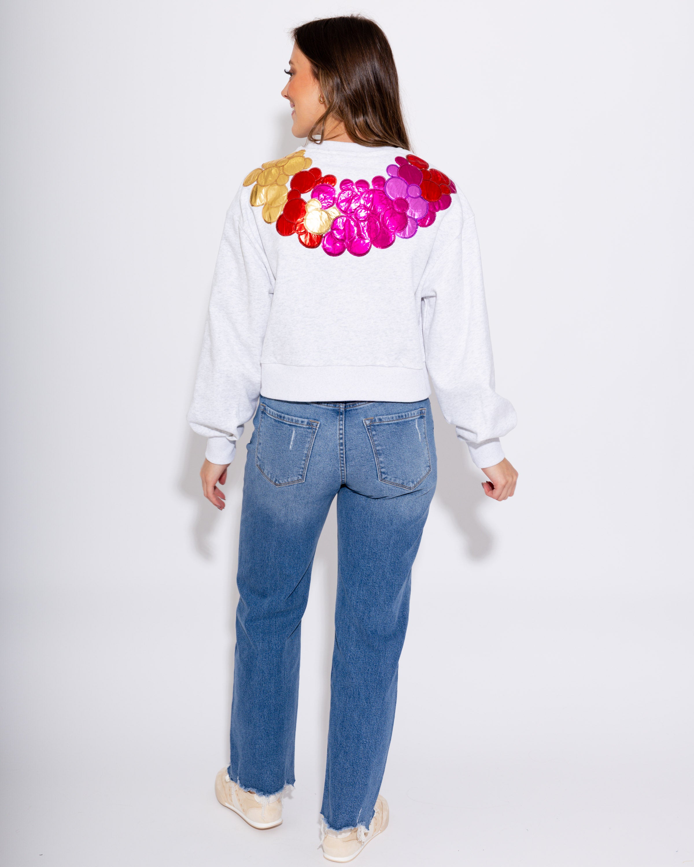 Metallic Wreath Sweatshirt