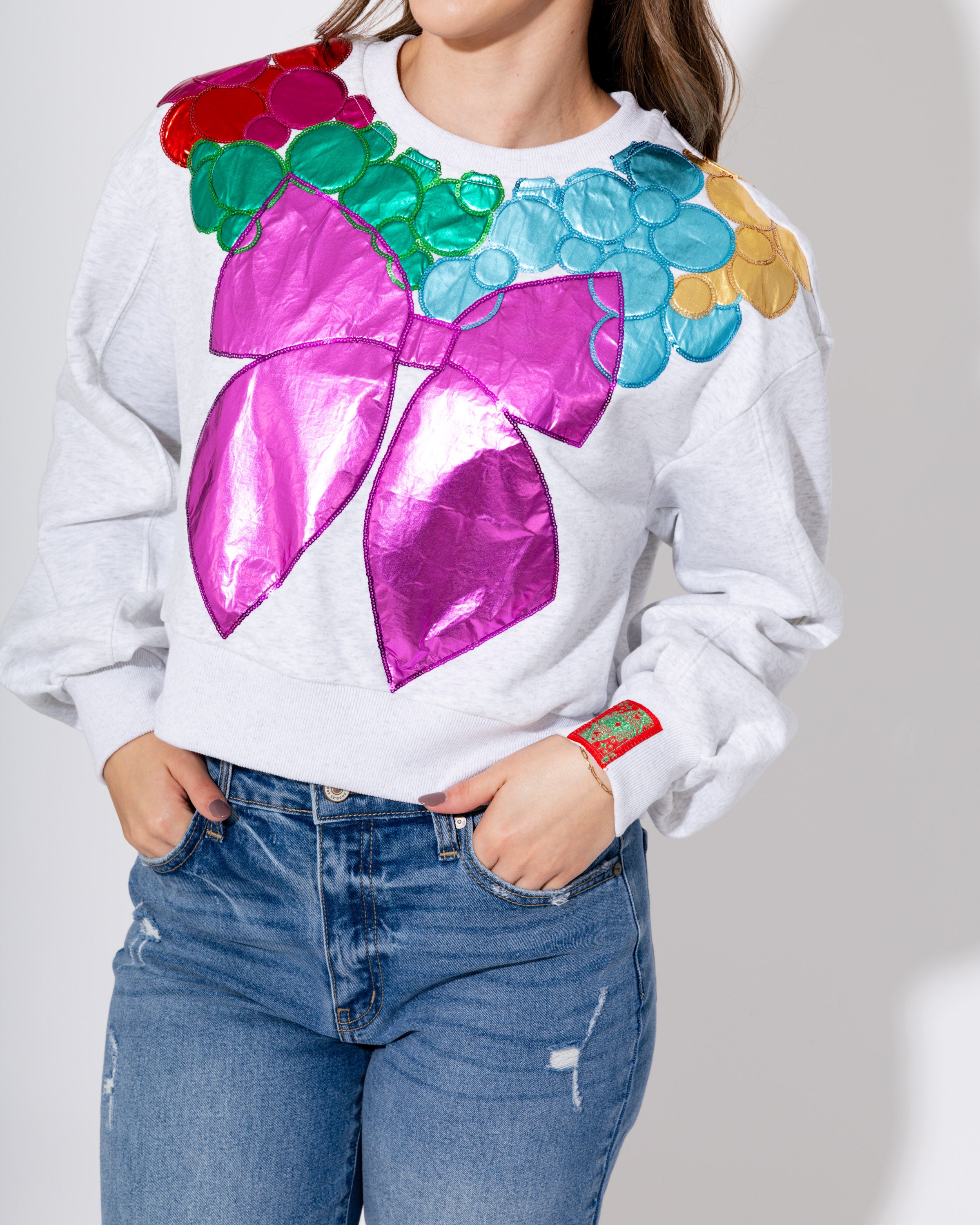 Metallic Wreath Sweatshirt