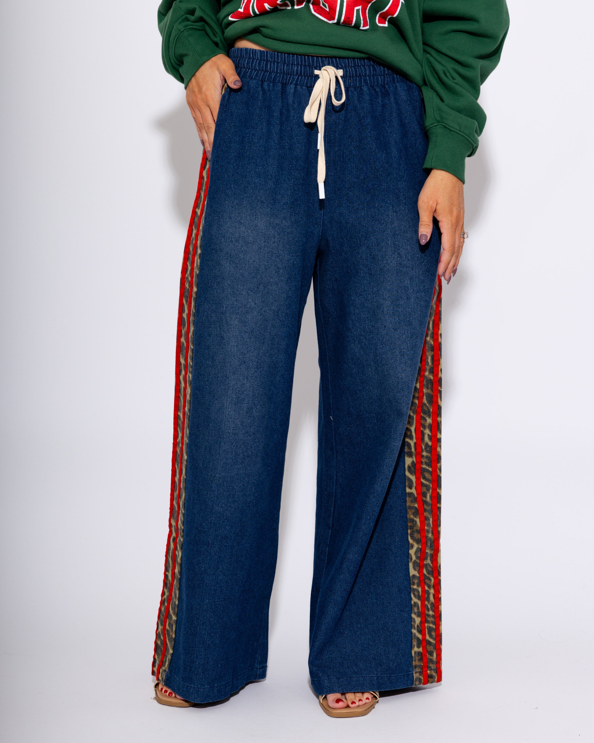Fierce Contrast Wide Leg Pants