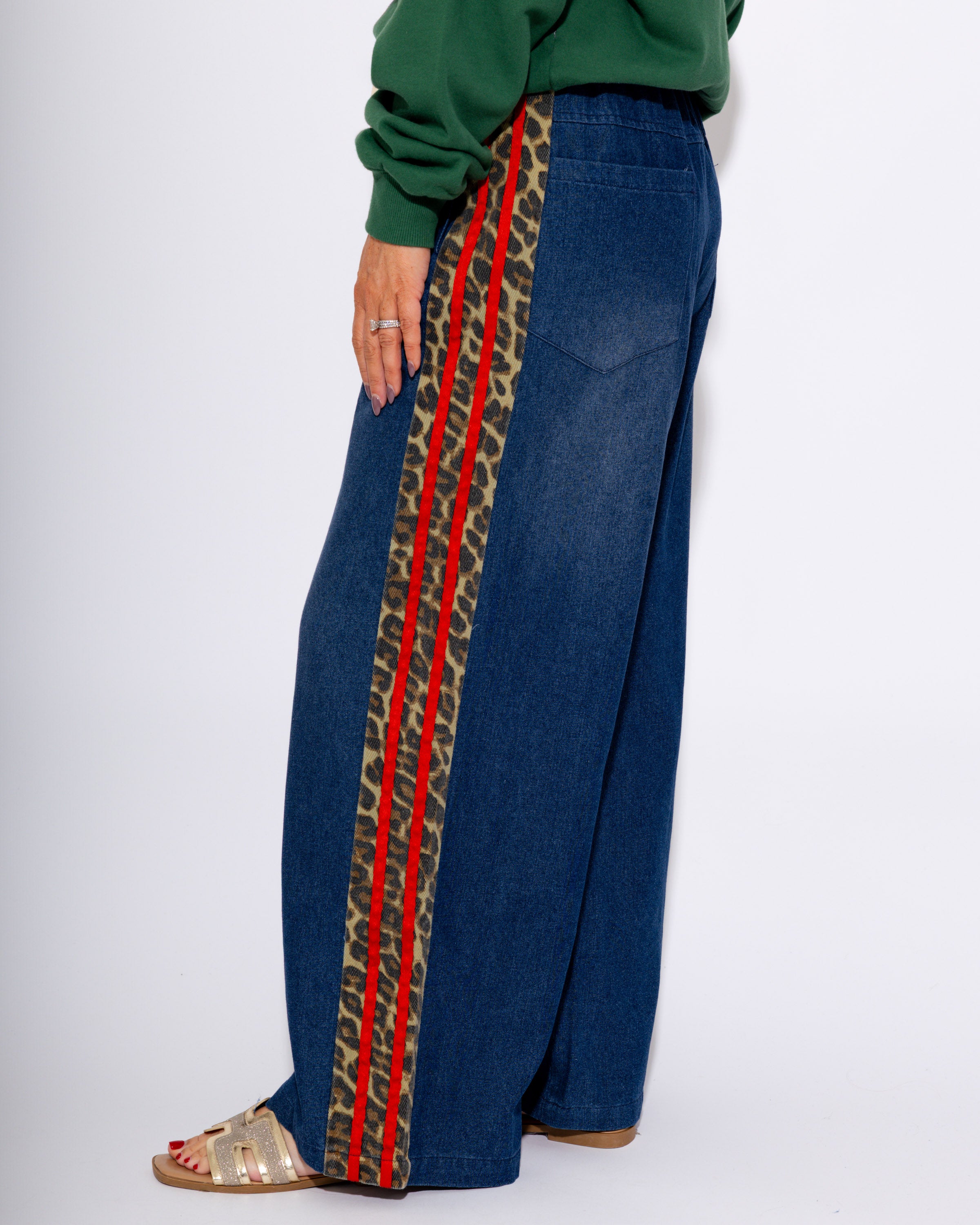 Fierce Contrast Wide Leg Pants