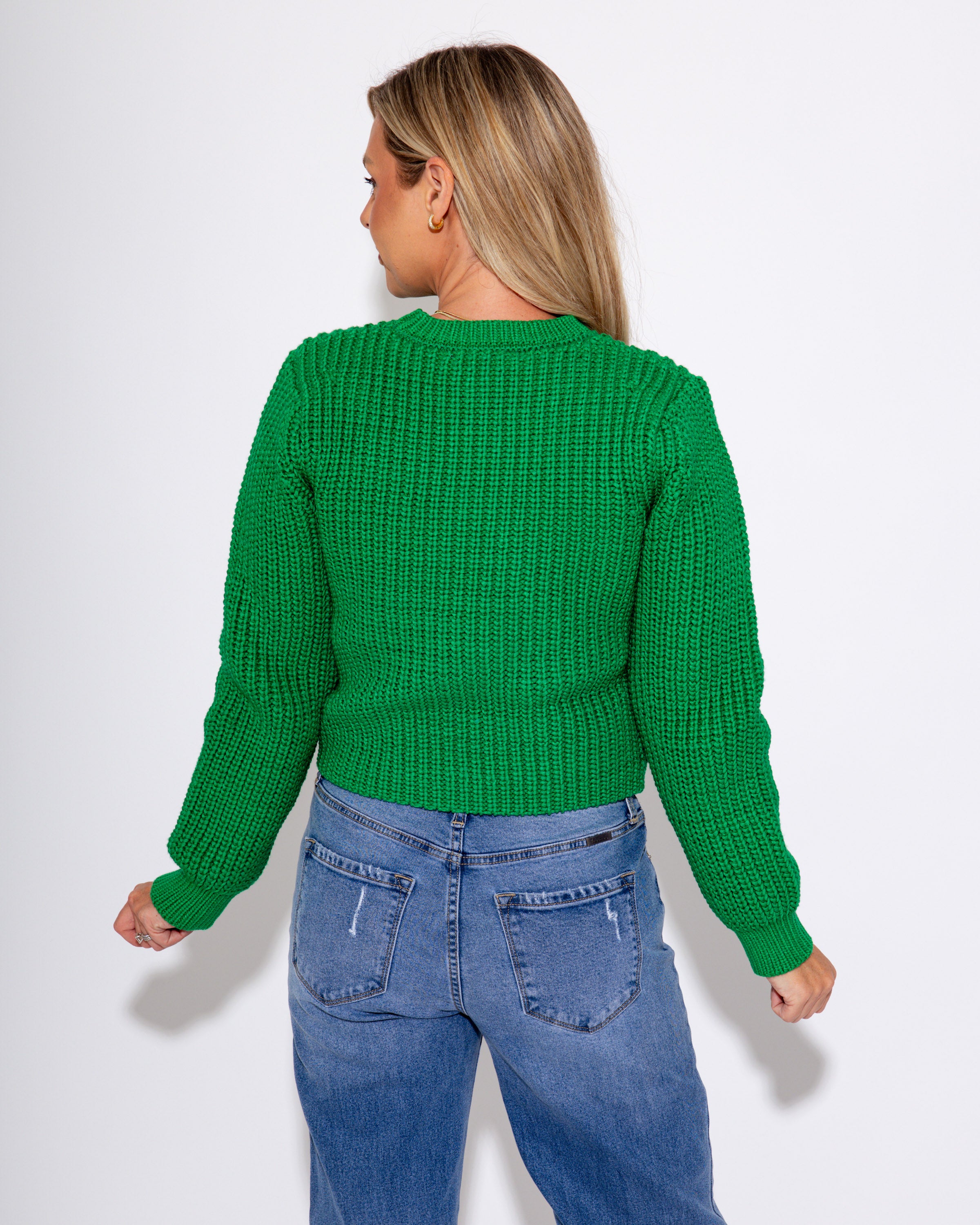 Green Ribbed Sweater