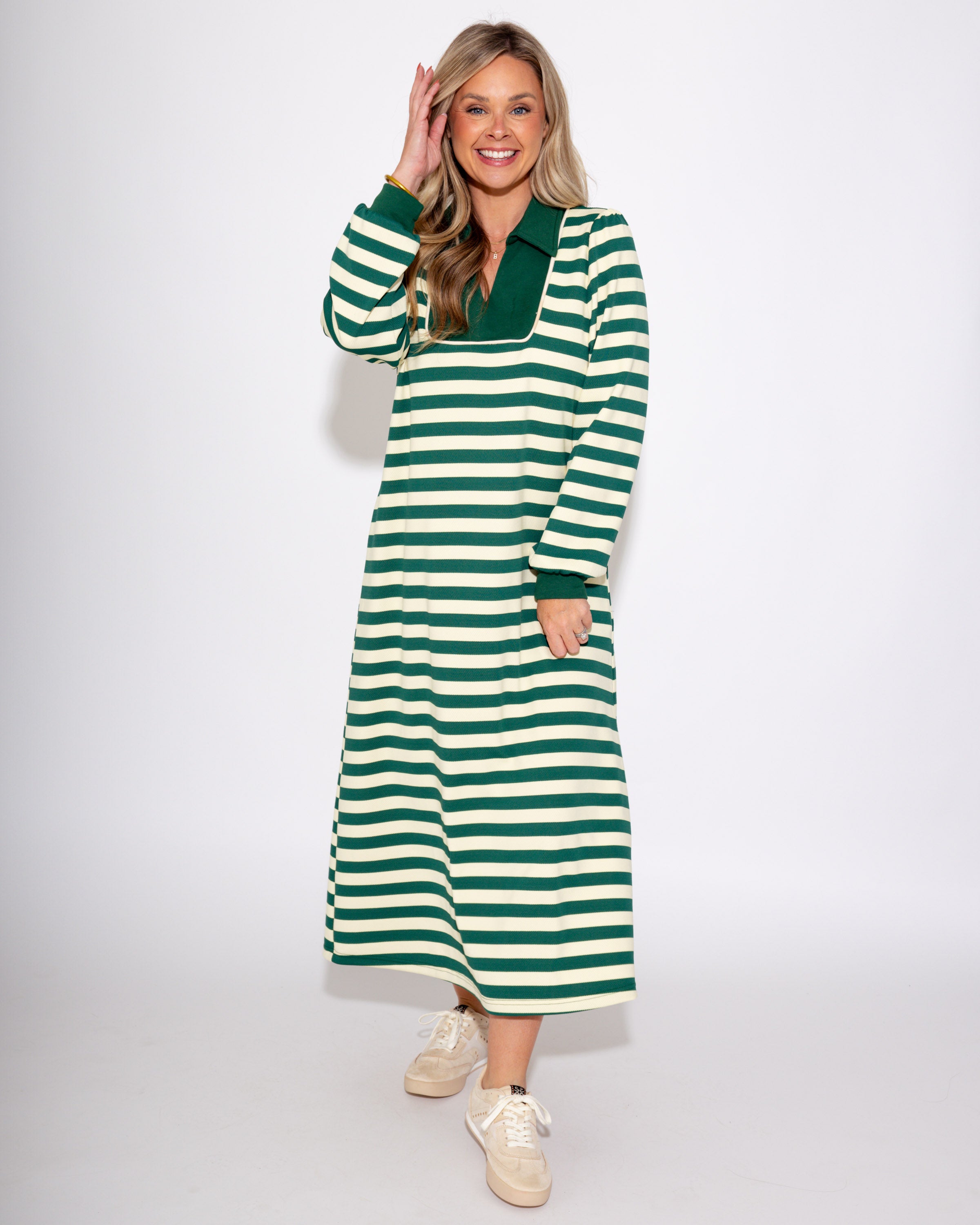 Simply Striped Midi Dress