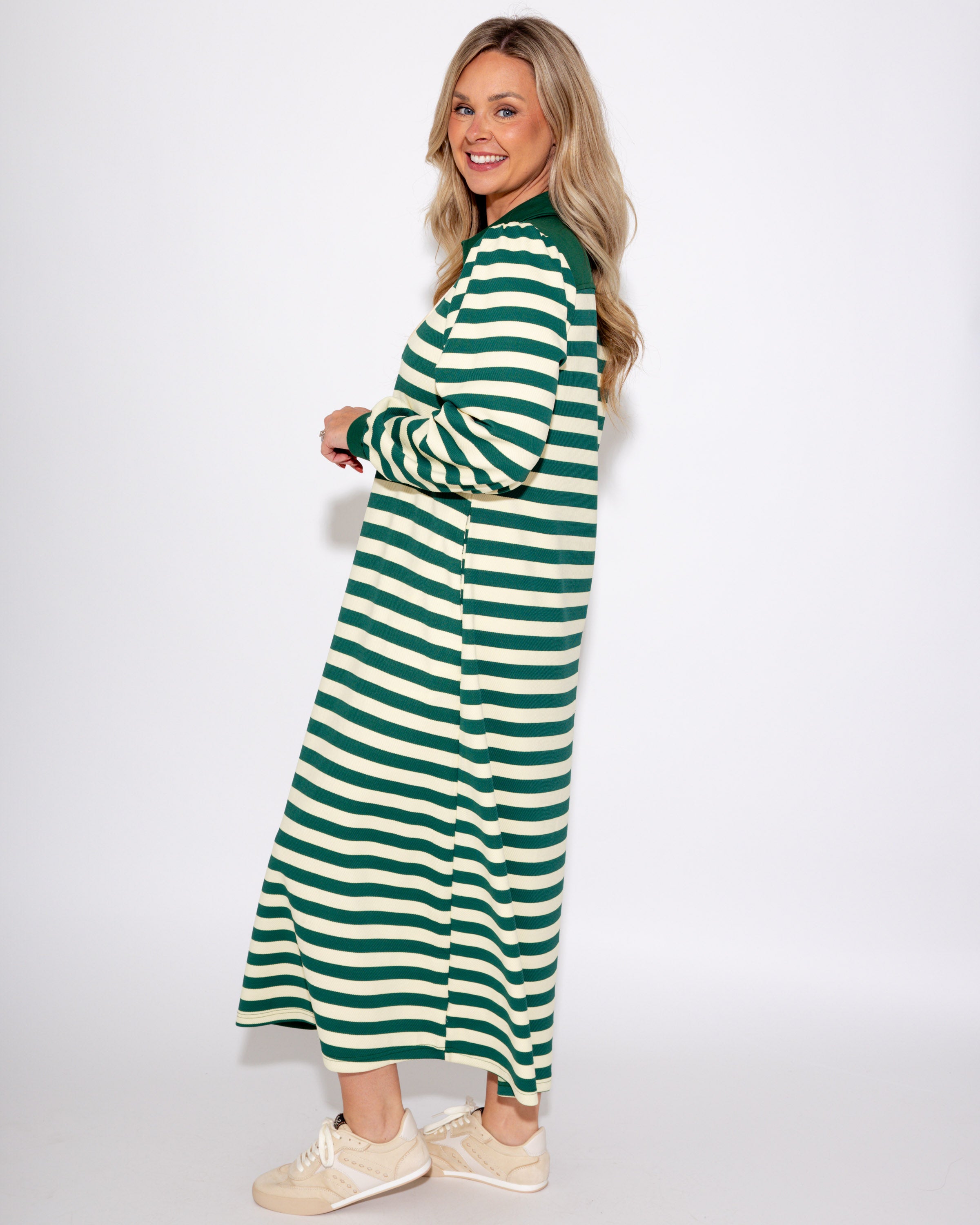 Simply Striped Midi Dress