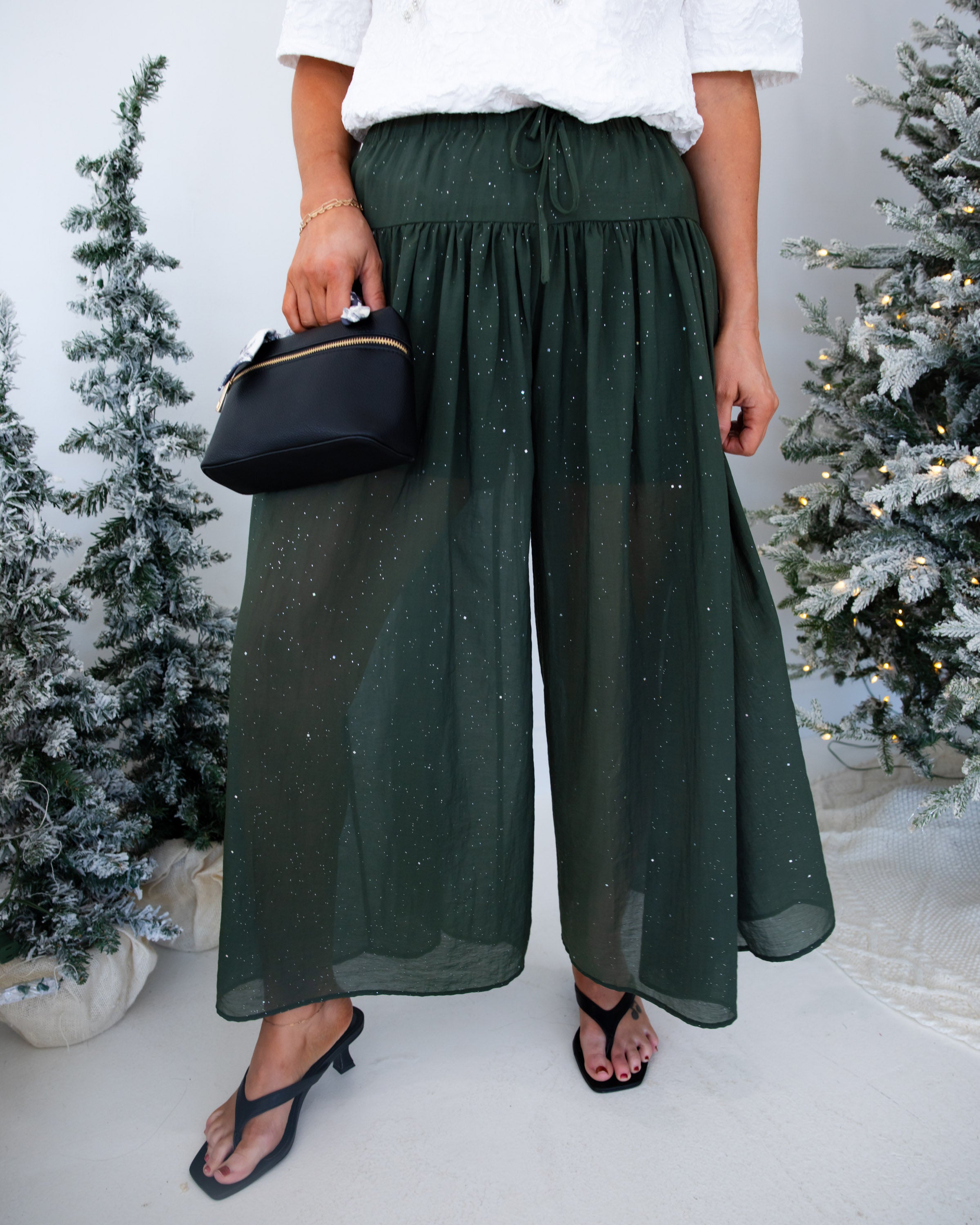 Subtle Shimmer Sheer Pants